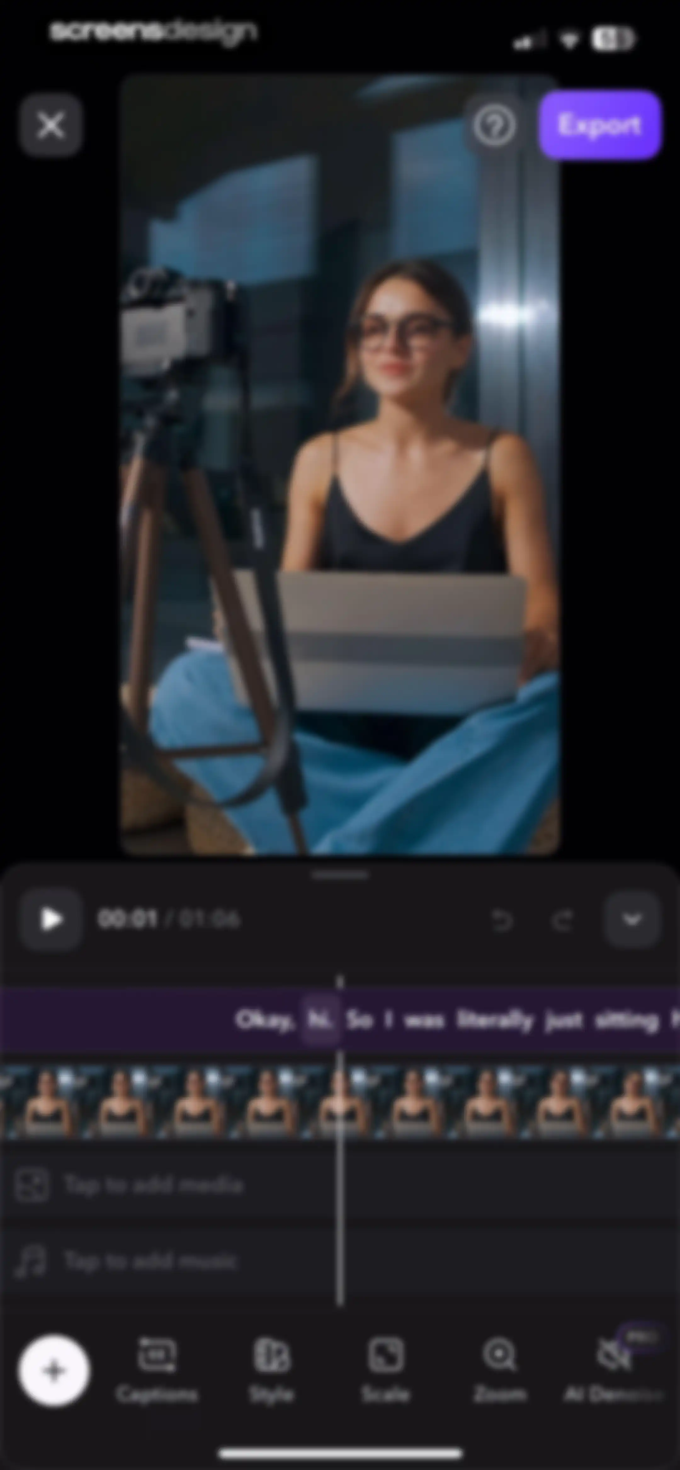 Captions: AI Edits Your Video screen 123