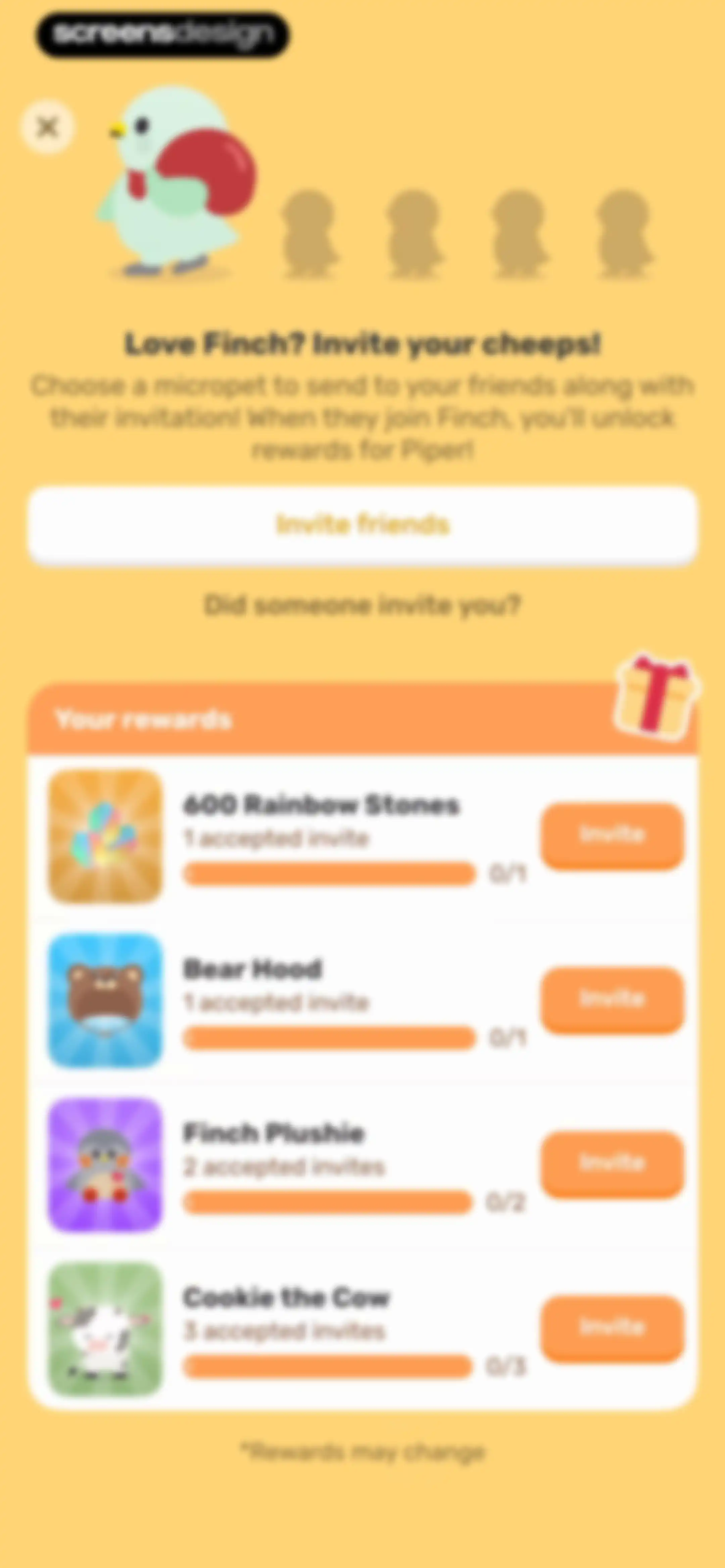 Finch: Self-Care Pet screen 127
