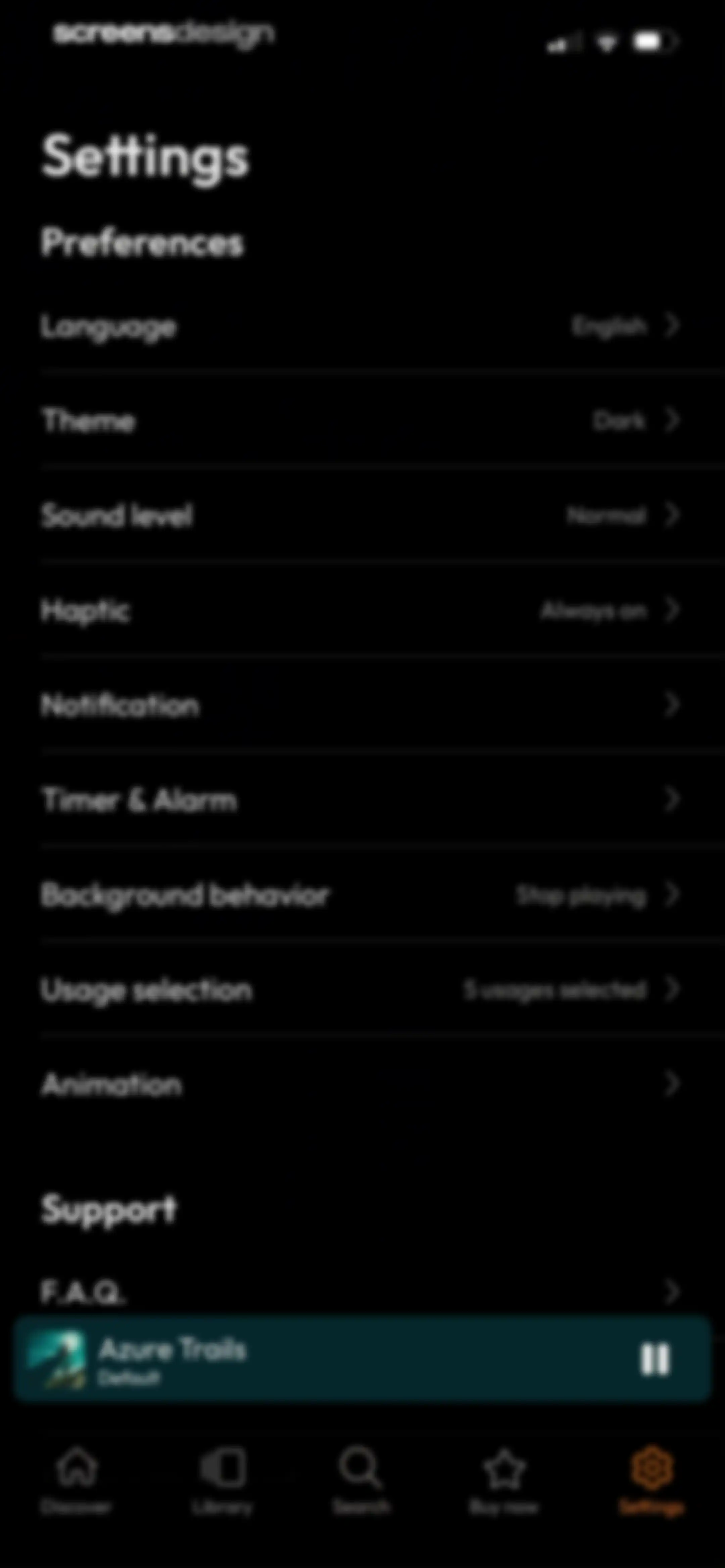 myNoise: Focus · Relax · Sleep screen 32