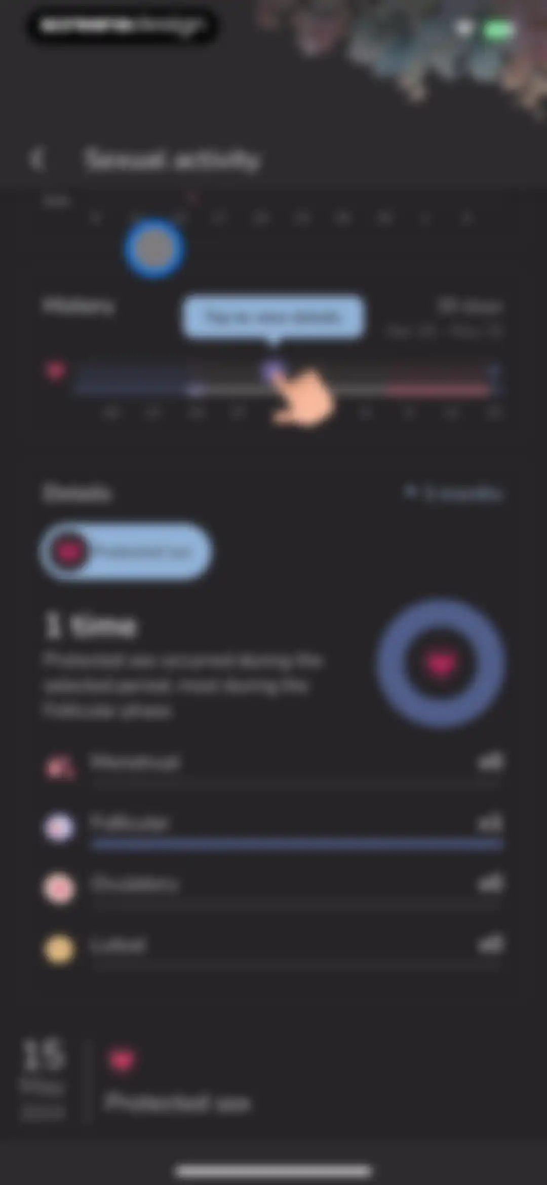 Period Tracker and Calendar screen 28