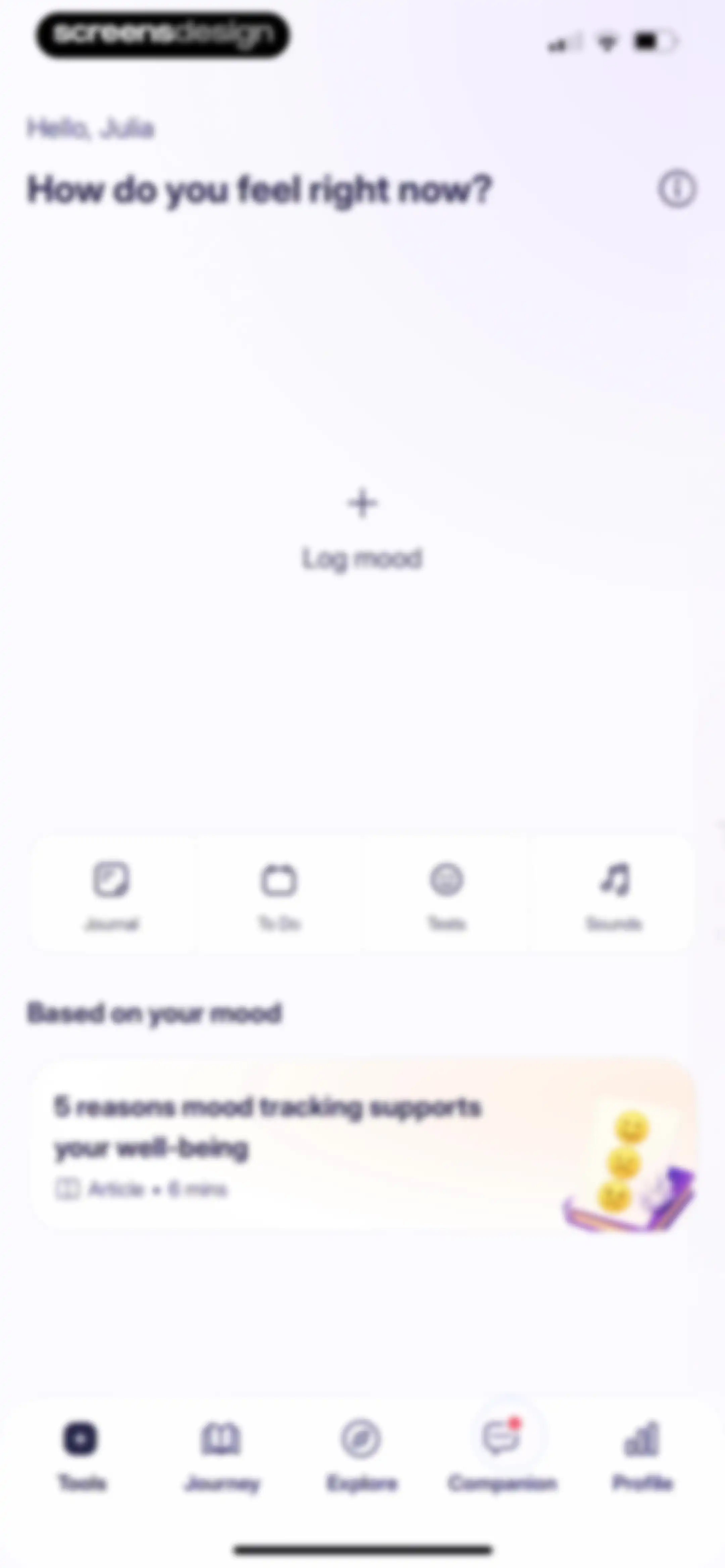 Liven: Discover yourself screen 106