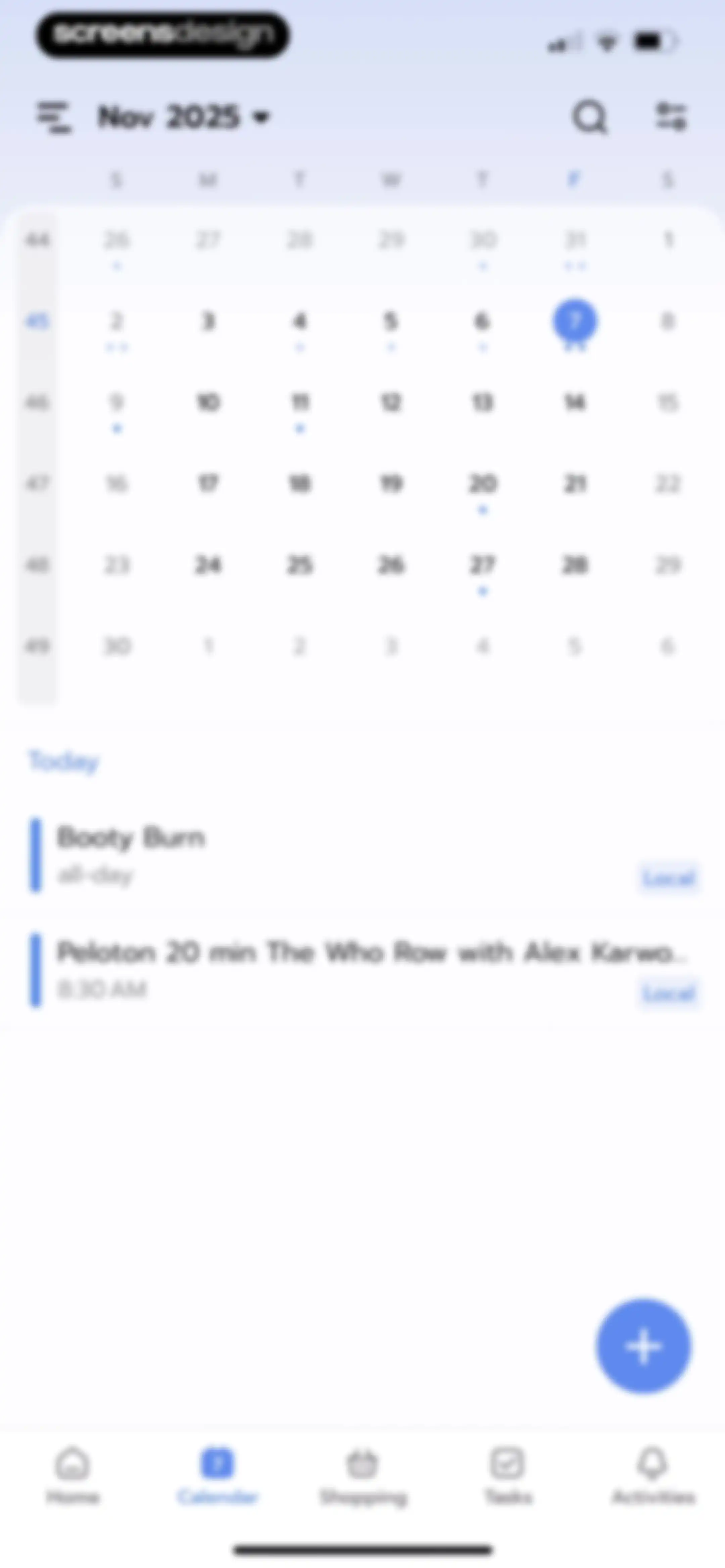 Shared Family Calendar: FamCal screen 57