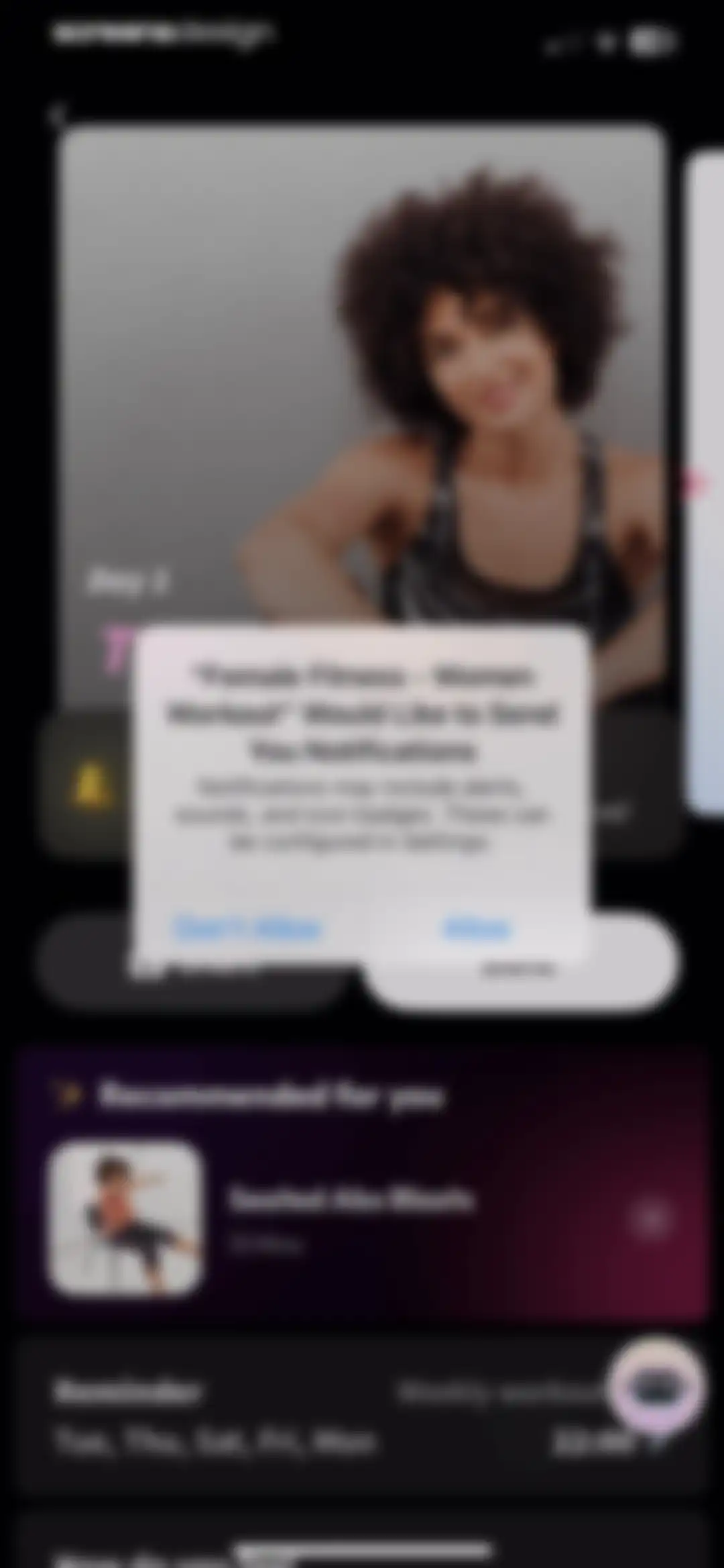 Workout for Women: Fit at Home screen 106