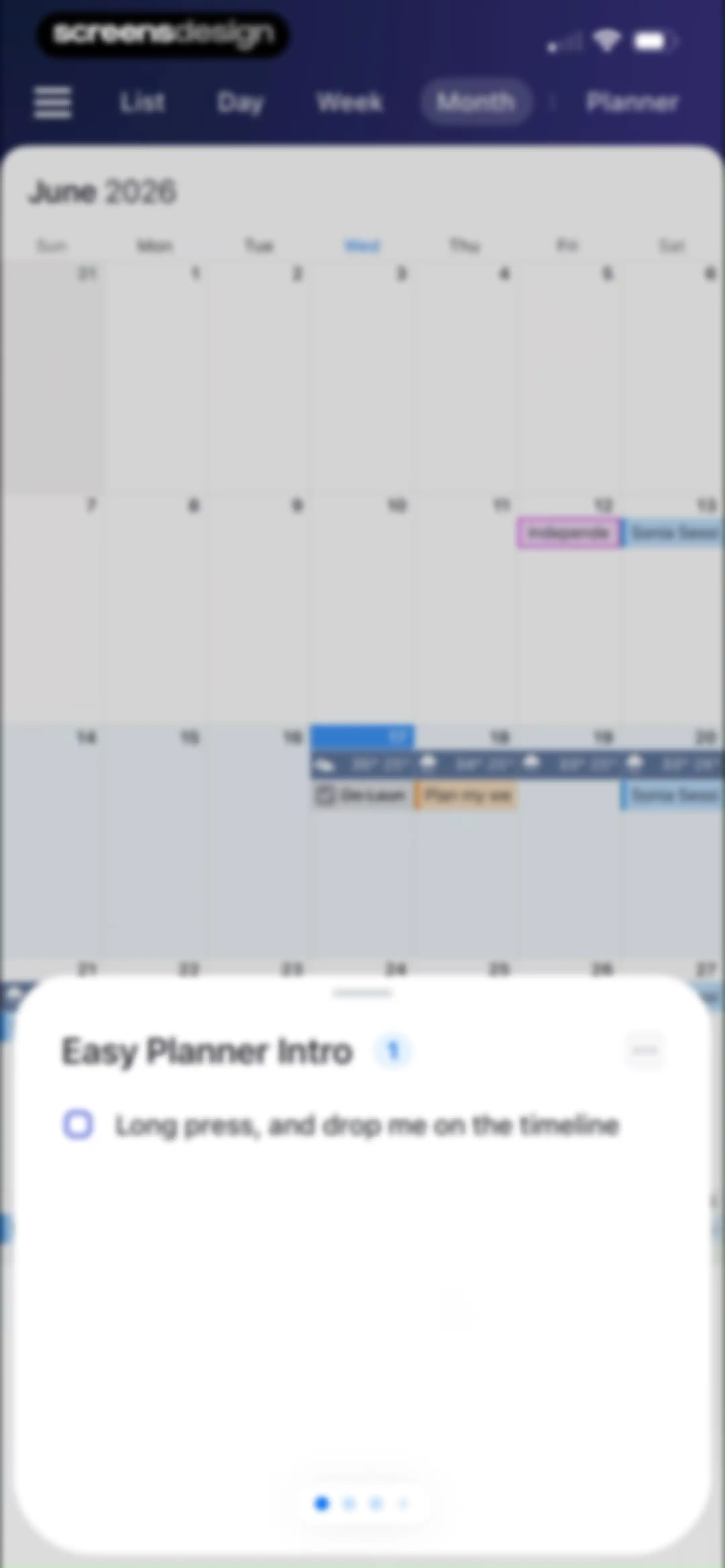 Calendars: Schedule Planner screen 57
