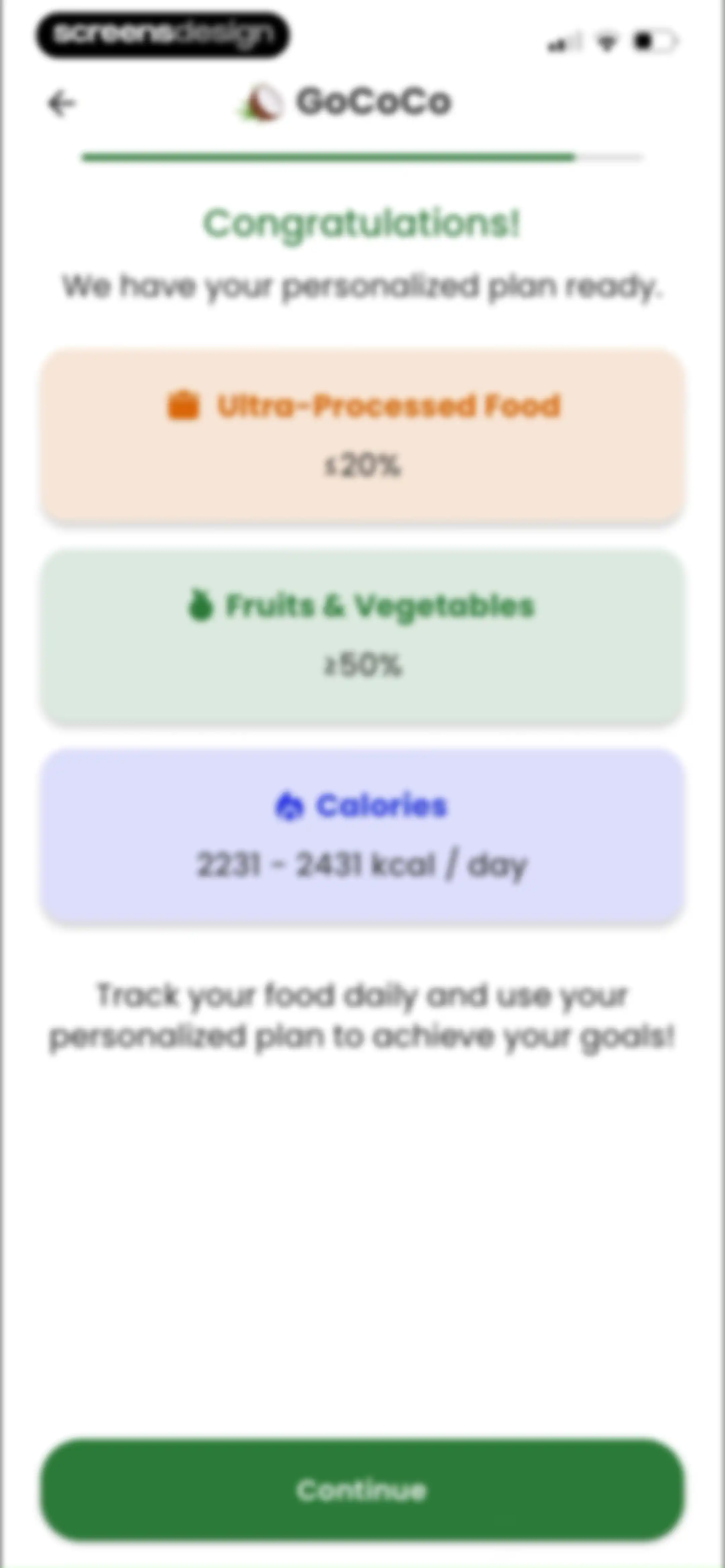 Diabetes food tracker - Gococo screen 41