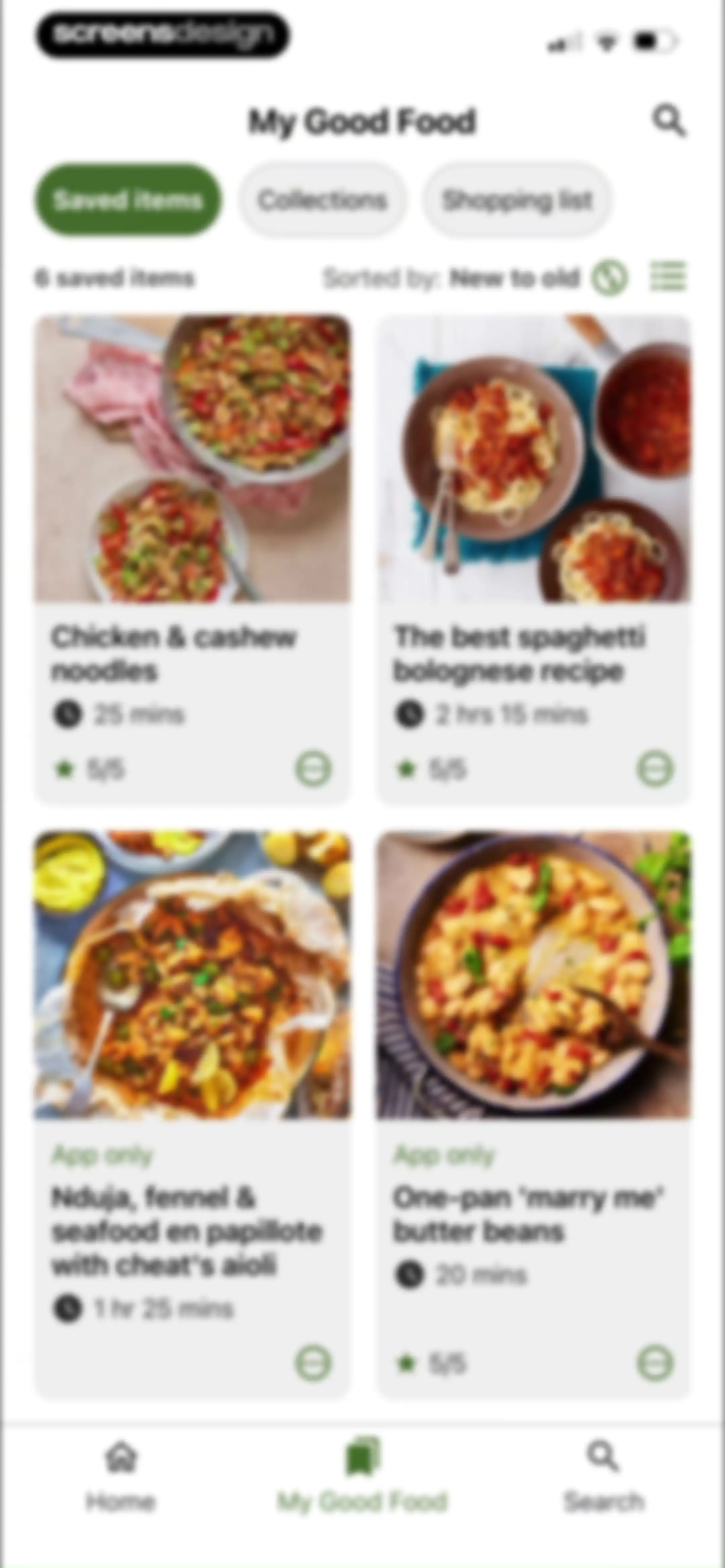Good Food: Recipe Finder screen 44