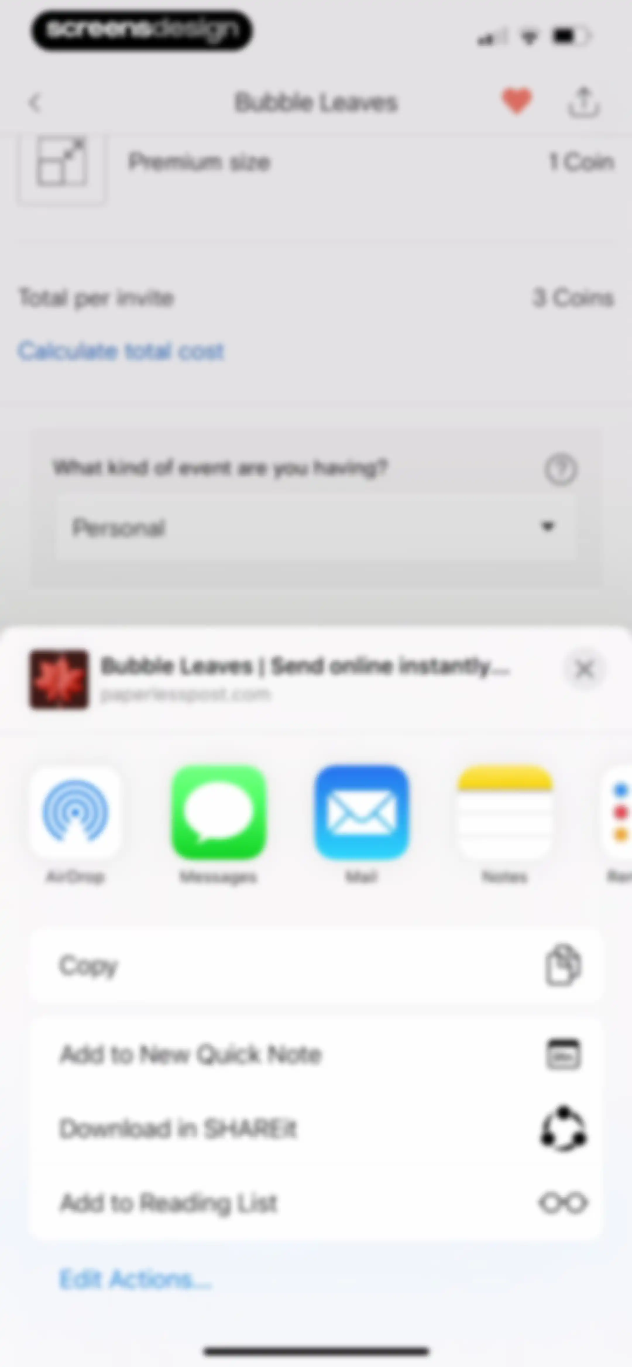 Paperless Post: Invitations screen 97