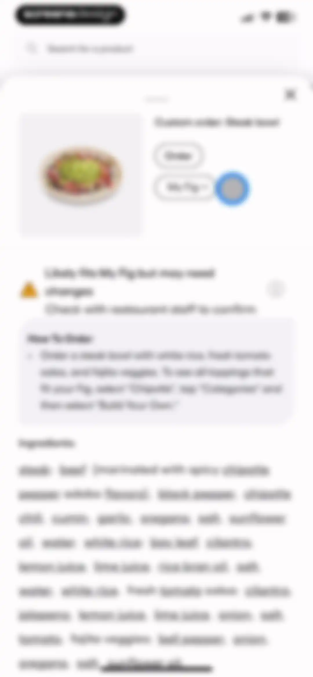 Fig: Food Scanner & Guide screen 38