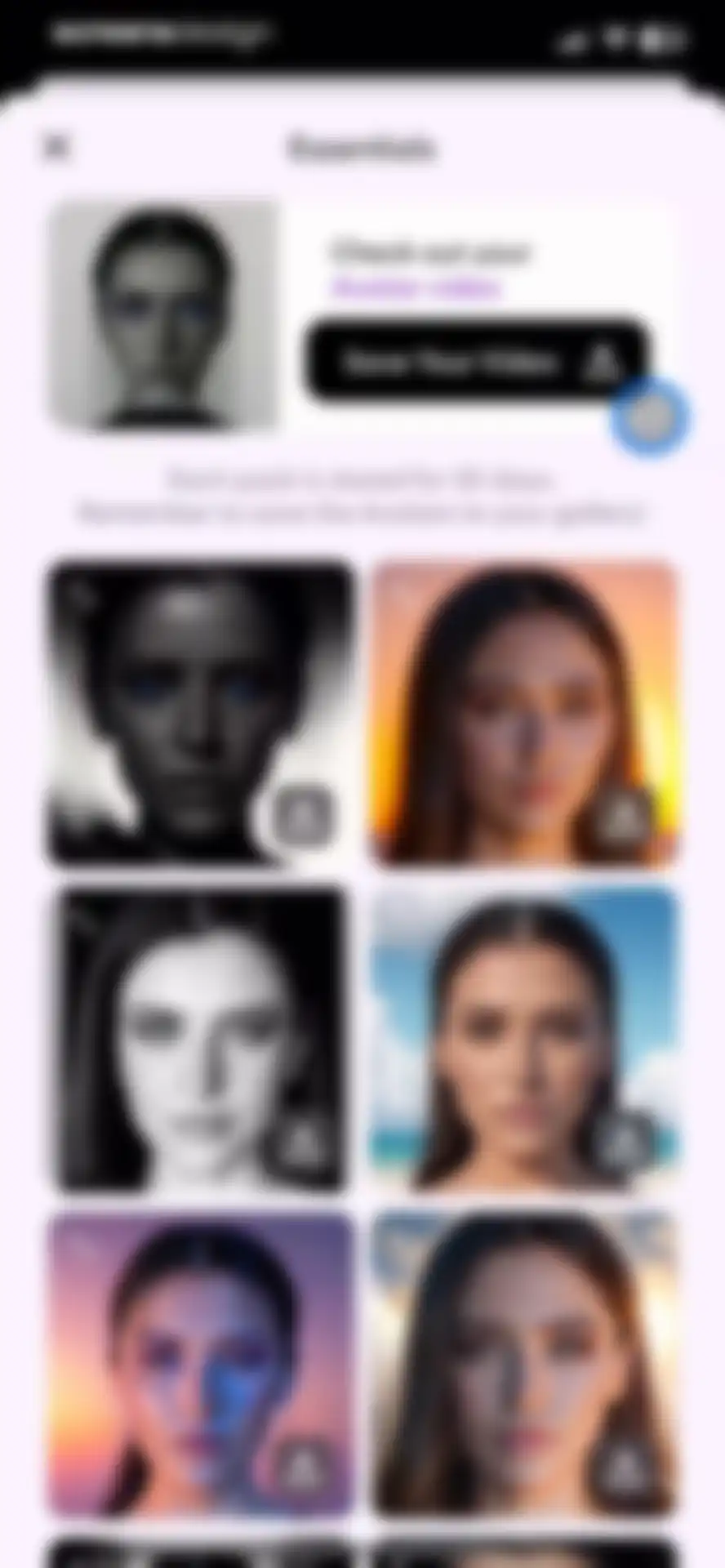 Dawn AI - Avatar generator screen 18