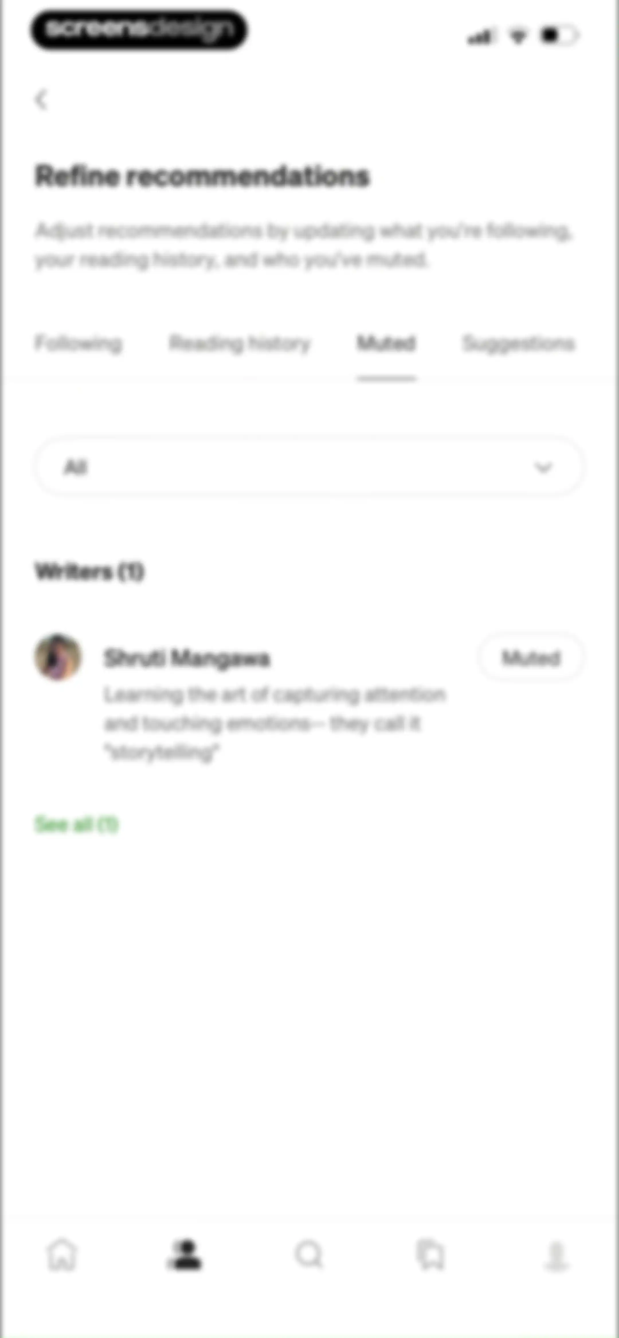 Medium: Read & Write Stories screen 74