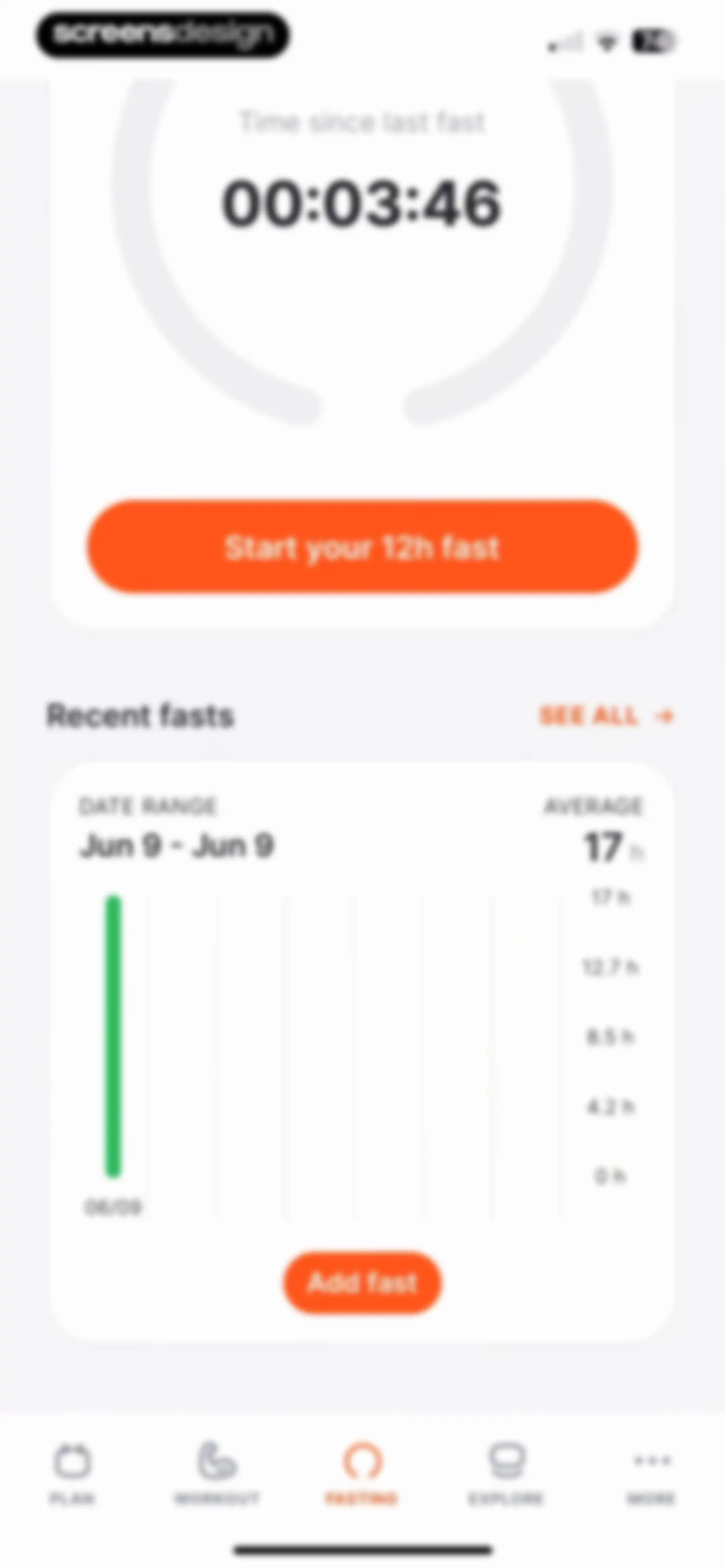 Fitself: Fitness and Fasting screen 93