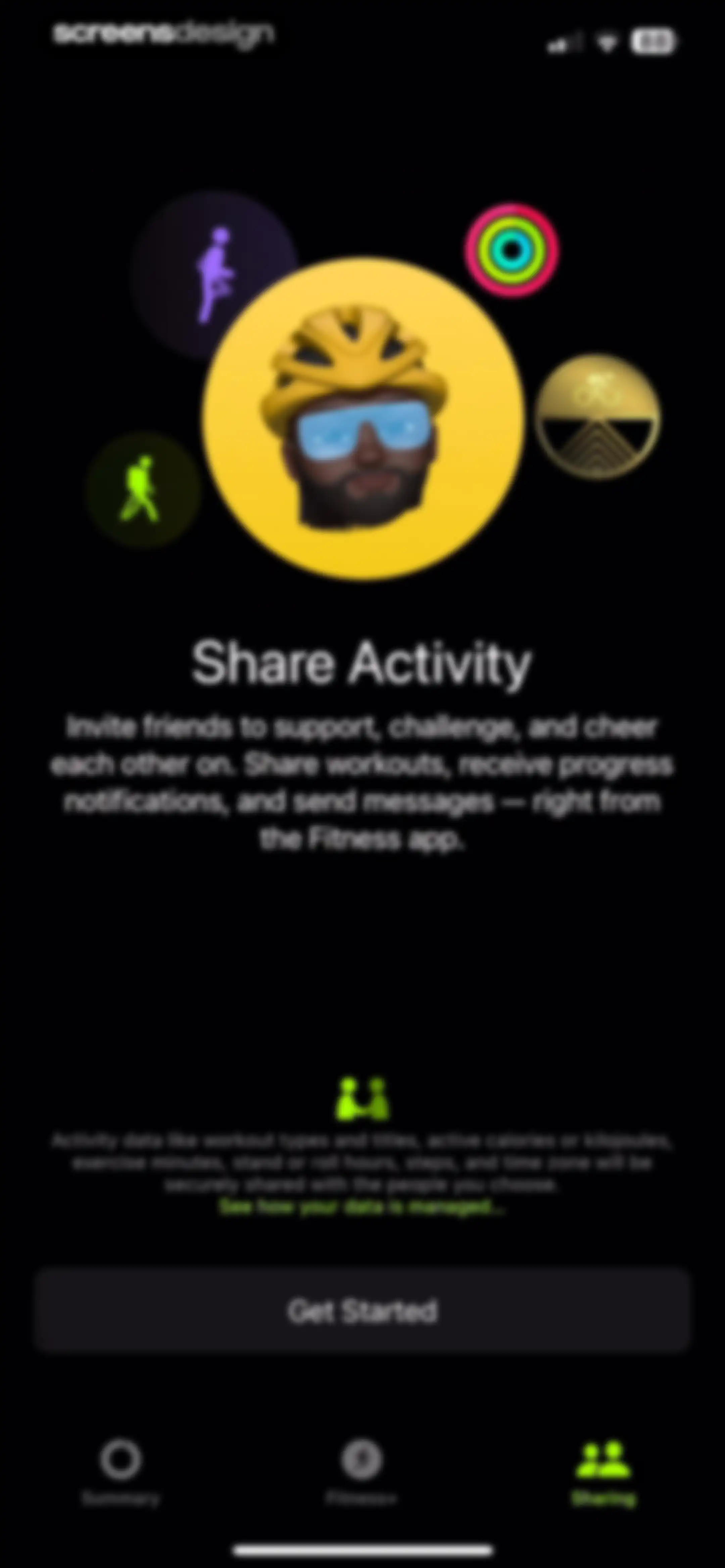 Apple Fitness screen 146