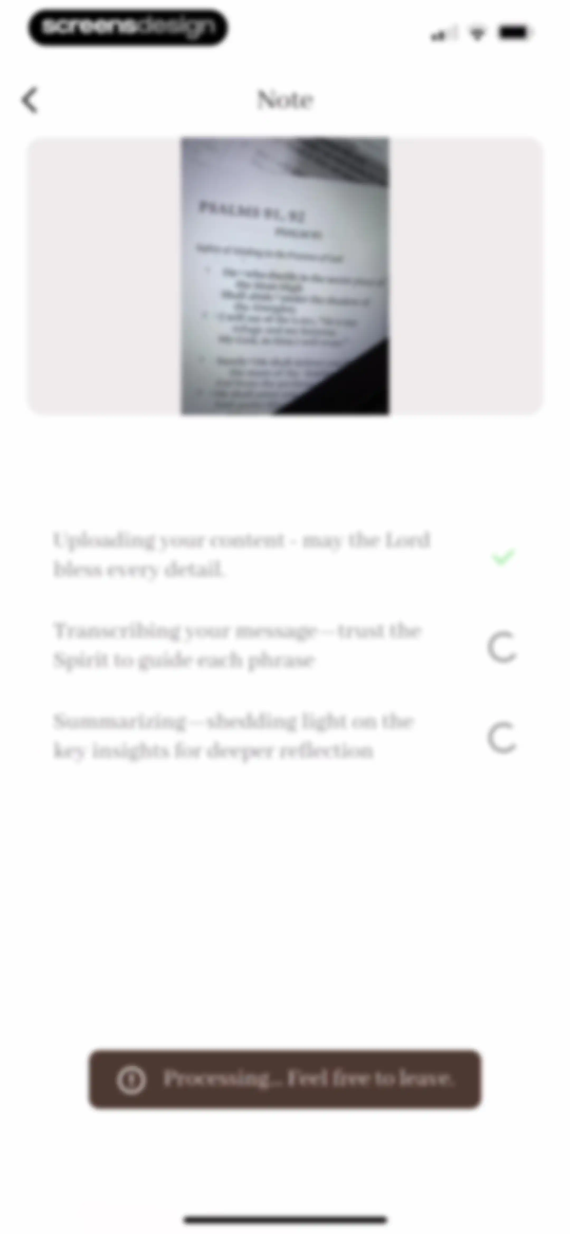 Bible Note: Sermon Notes screen 59