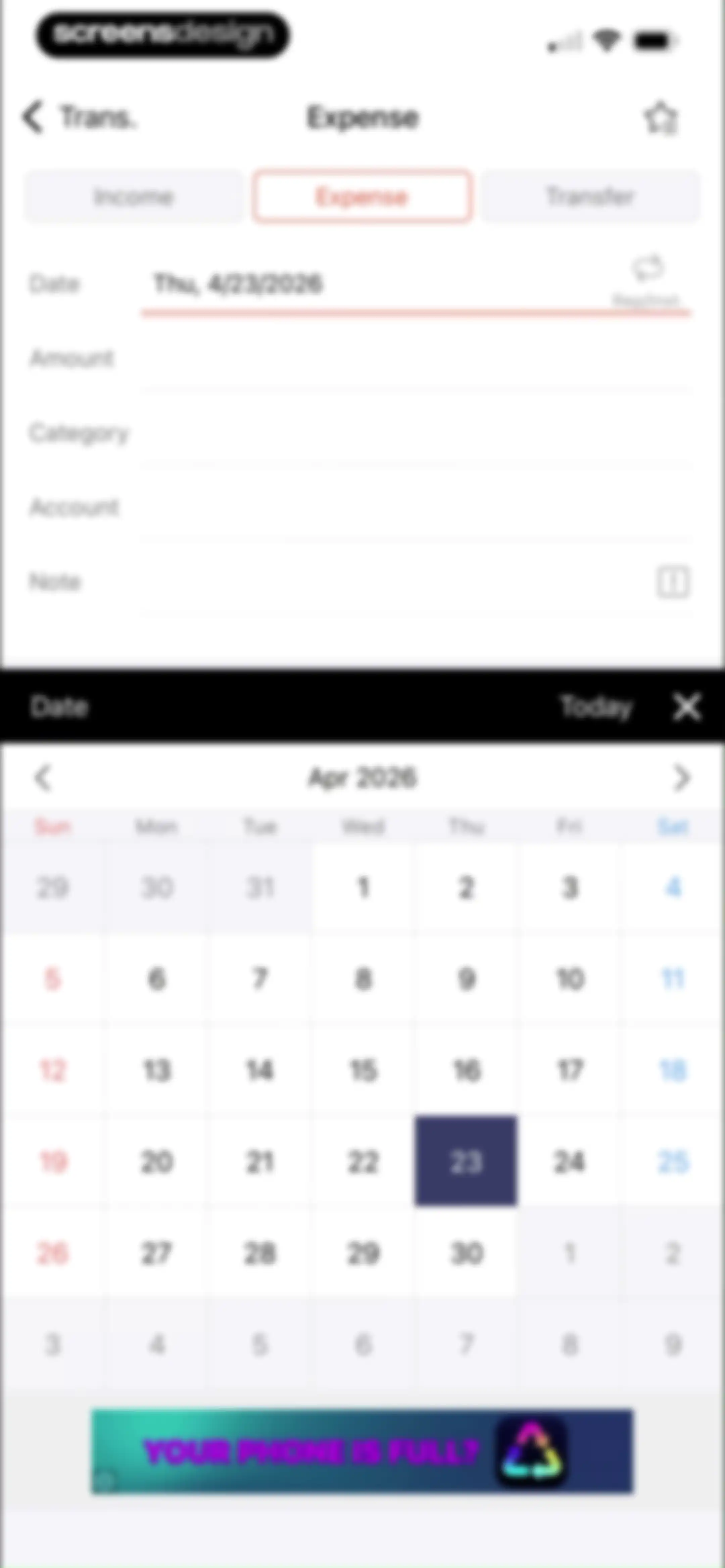 Money Manager Expense & Budget screen 6