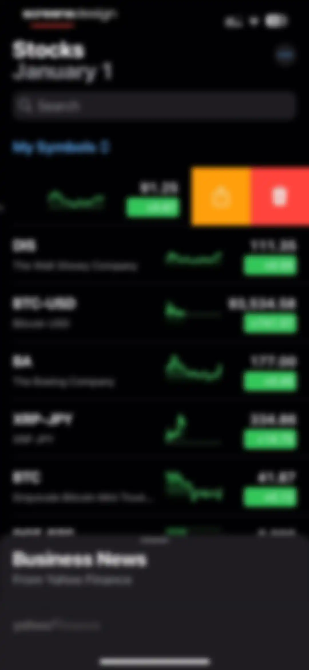 Stocks screen 12