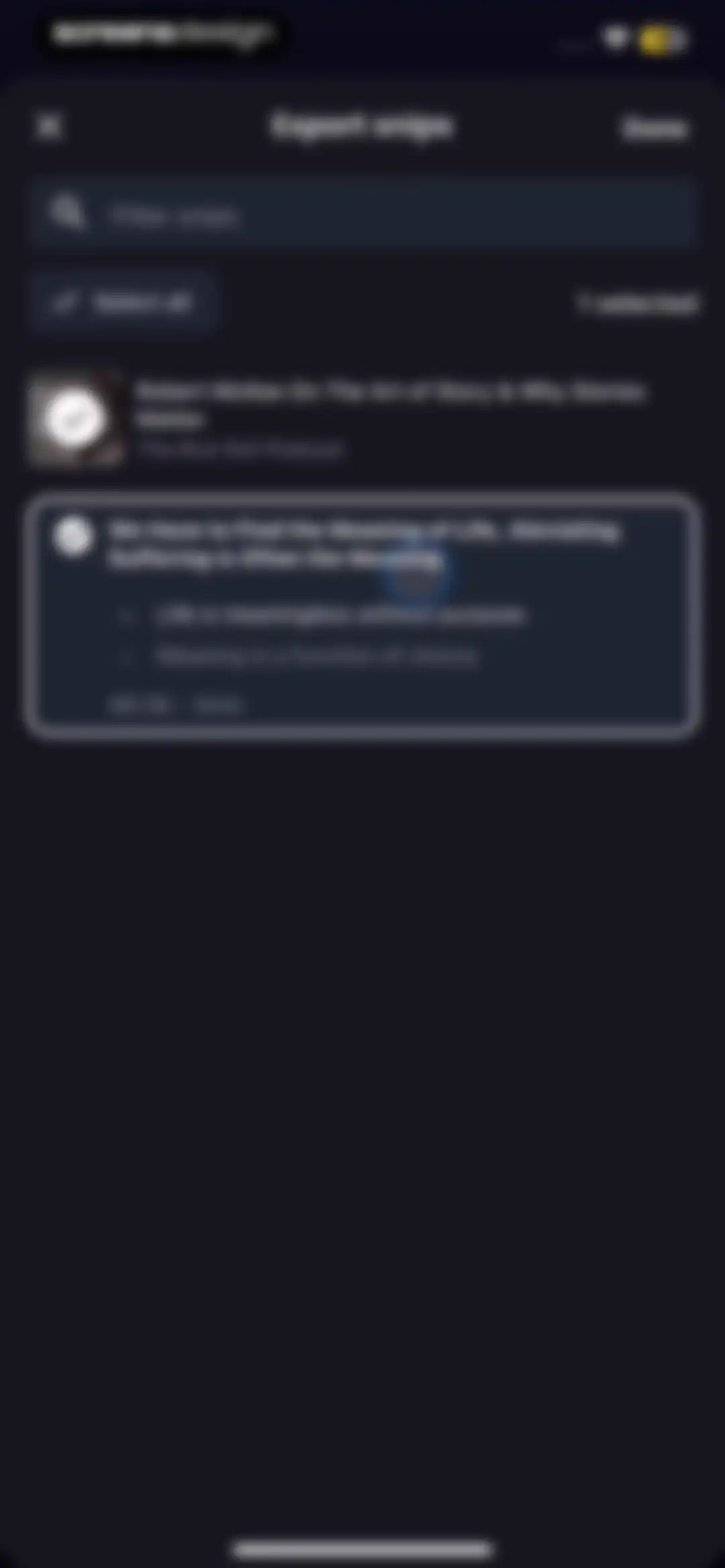 Snipd | AI Podcast Player screen 144