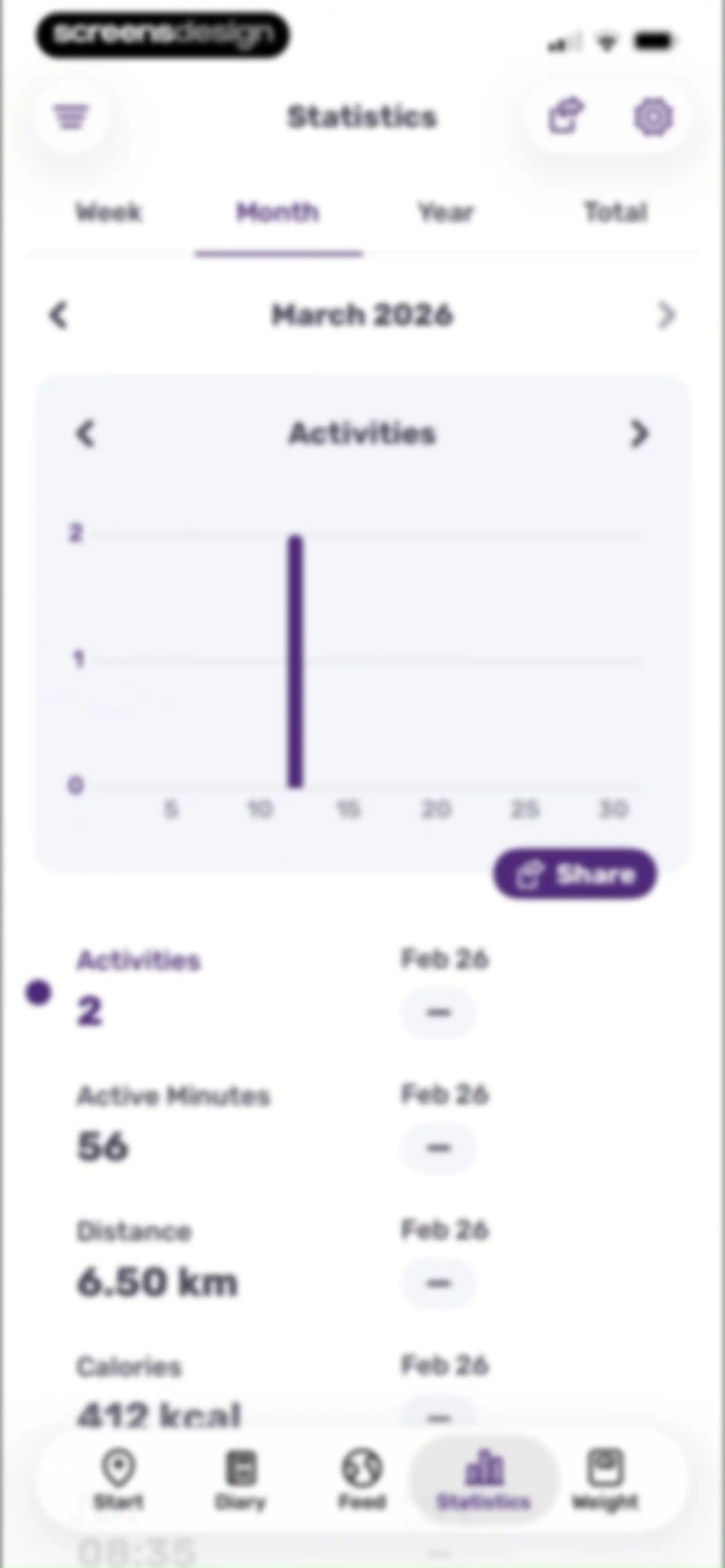 Running Tracker App – FITAPP screen 126