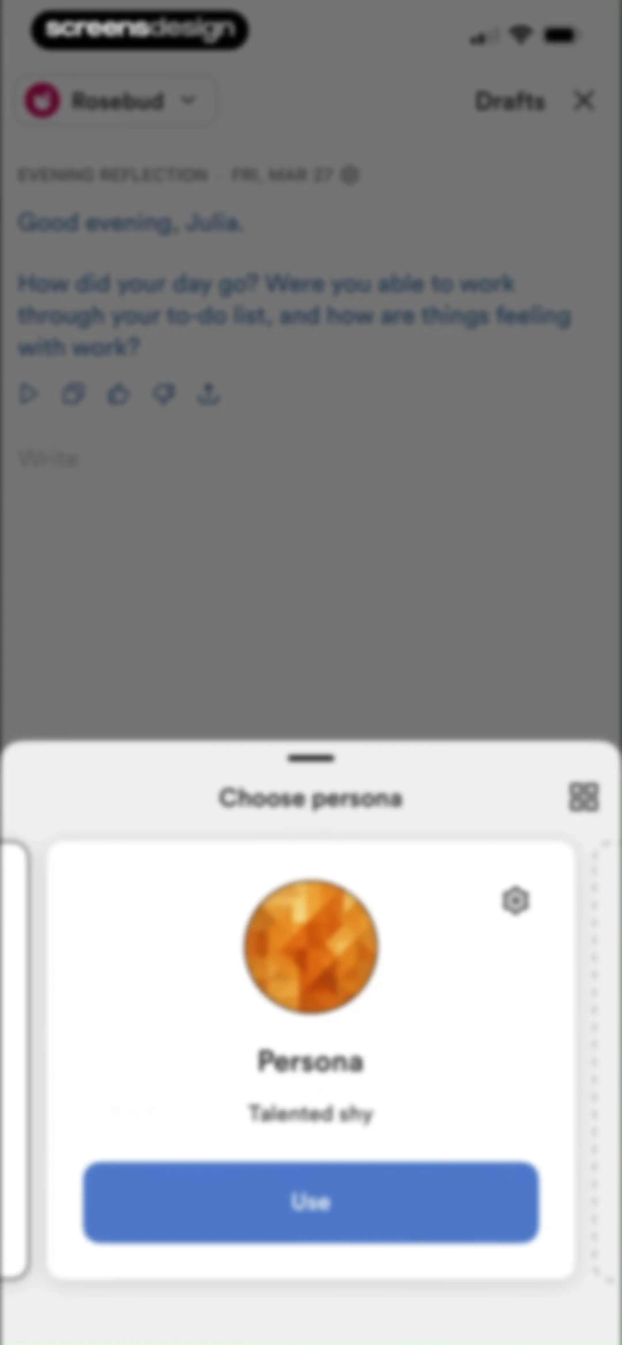 Rosebud: AI Journal & Diary screen 75
