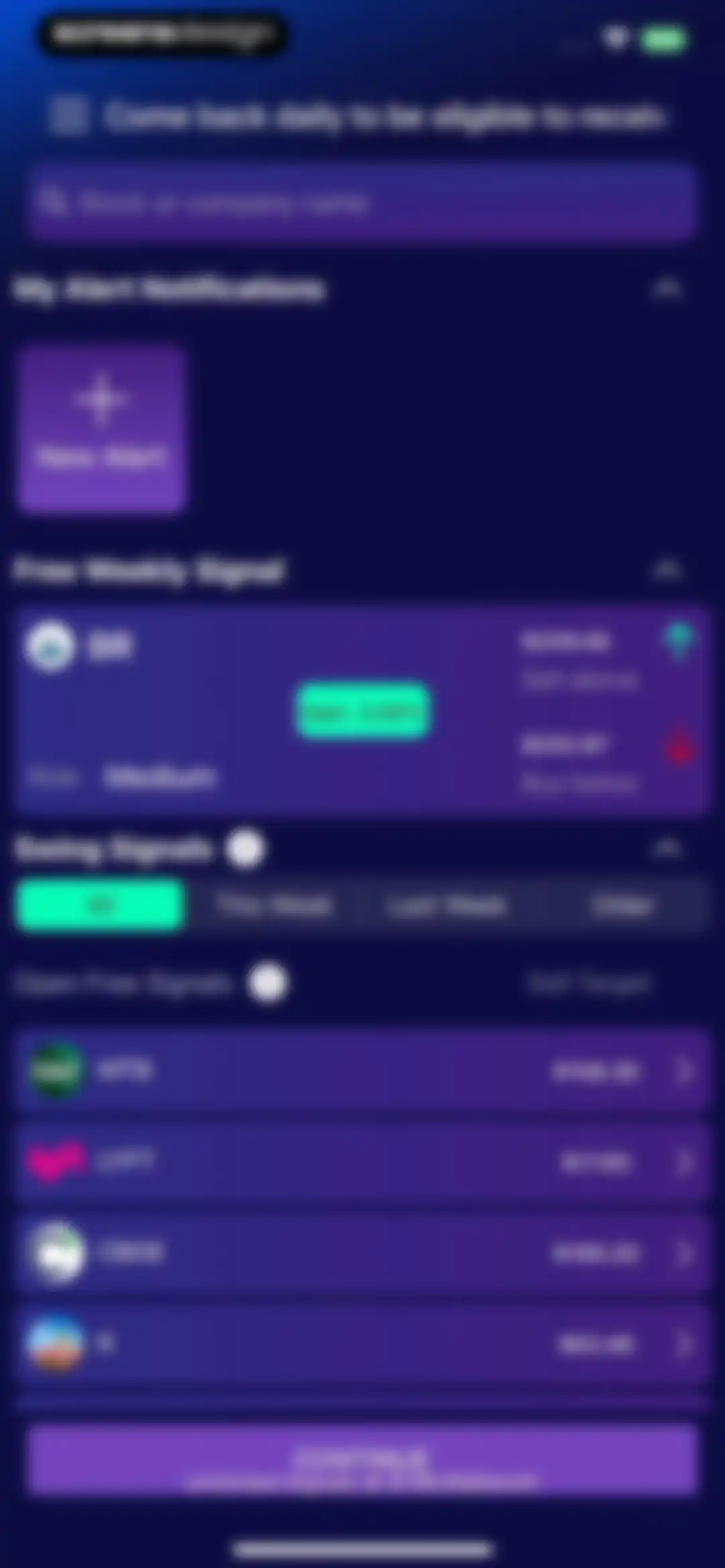 Stocks Alerter screen 8