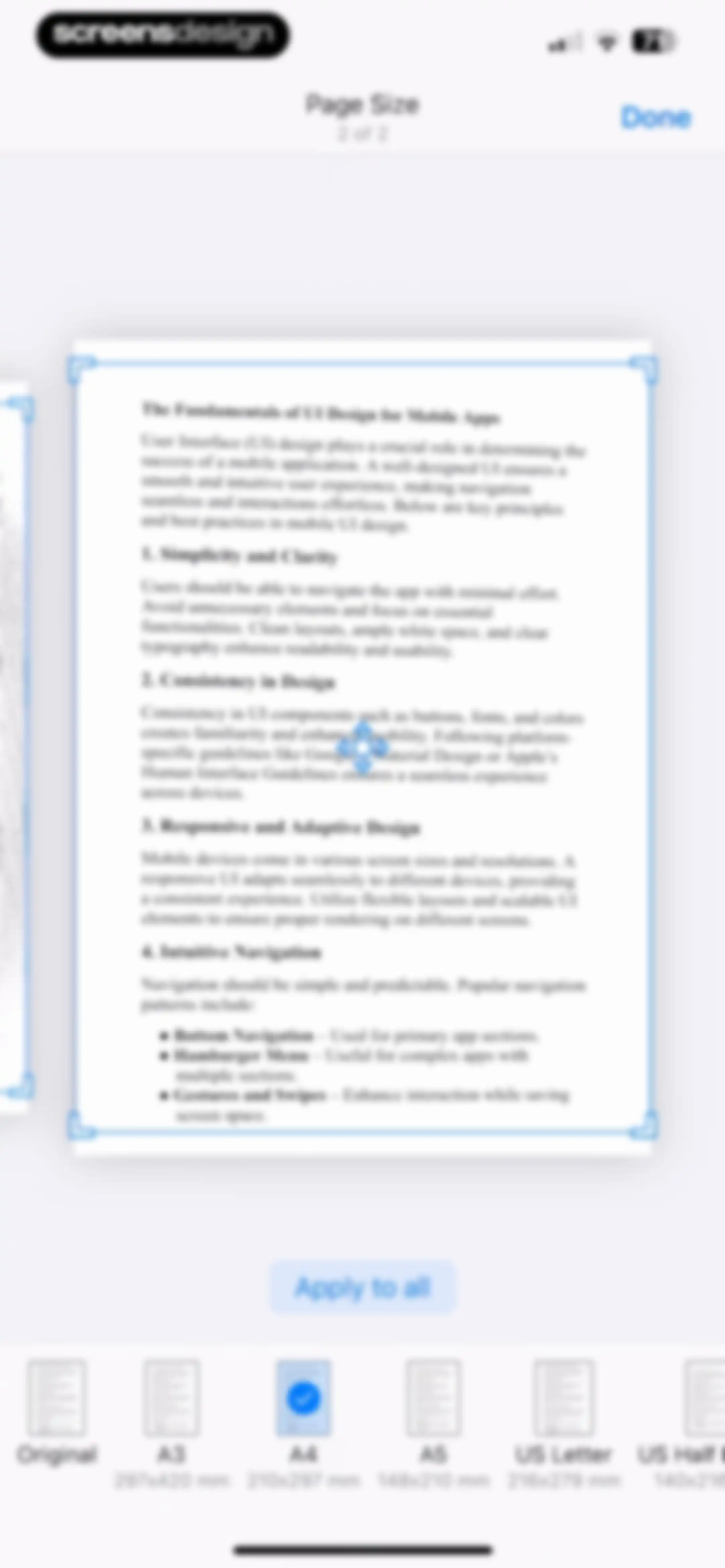 Scanner App. JPG, Photo to PDF screen 30