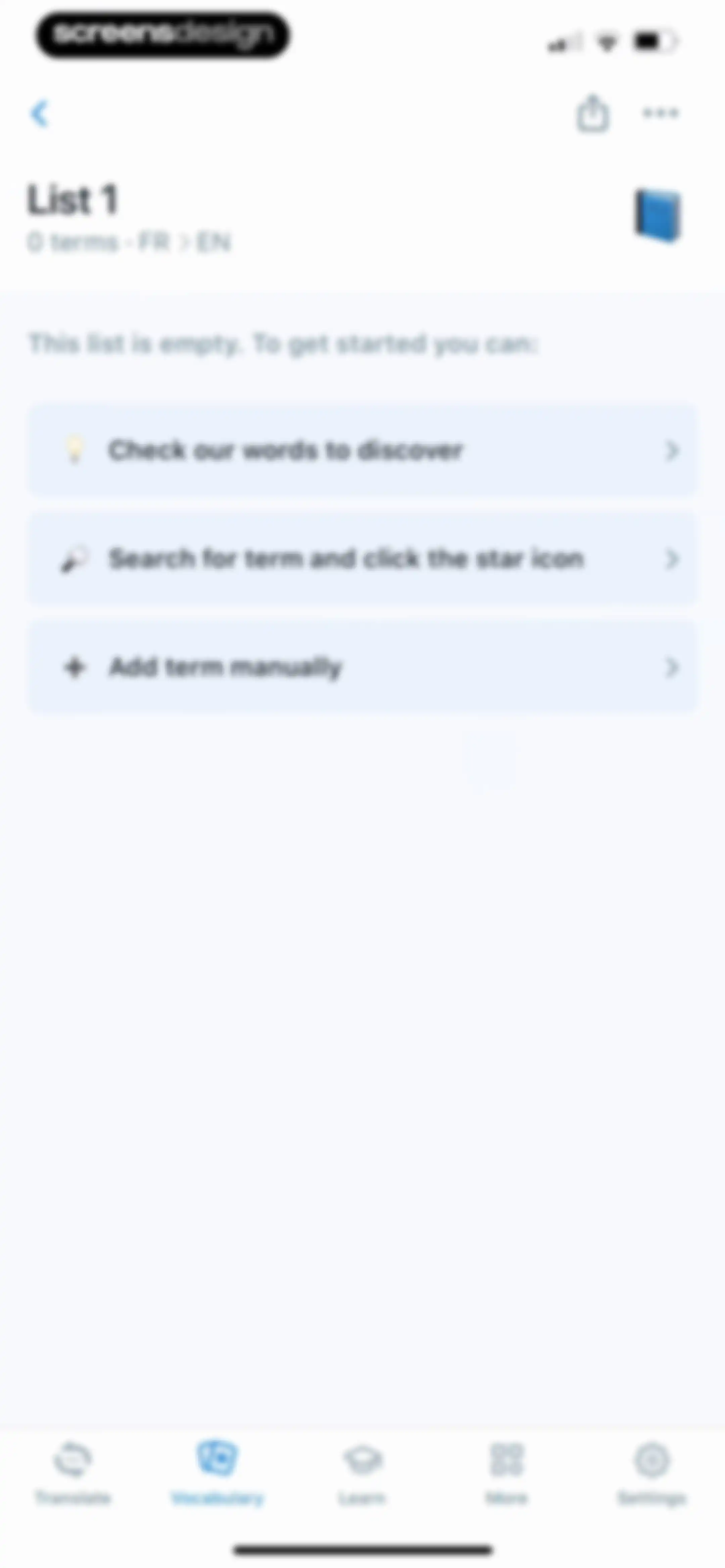 Reverso translate and learn screen 91