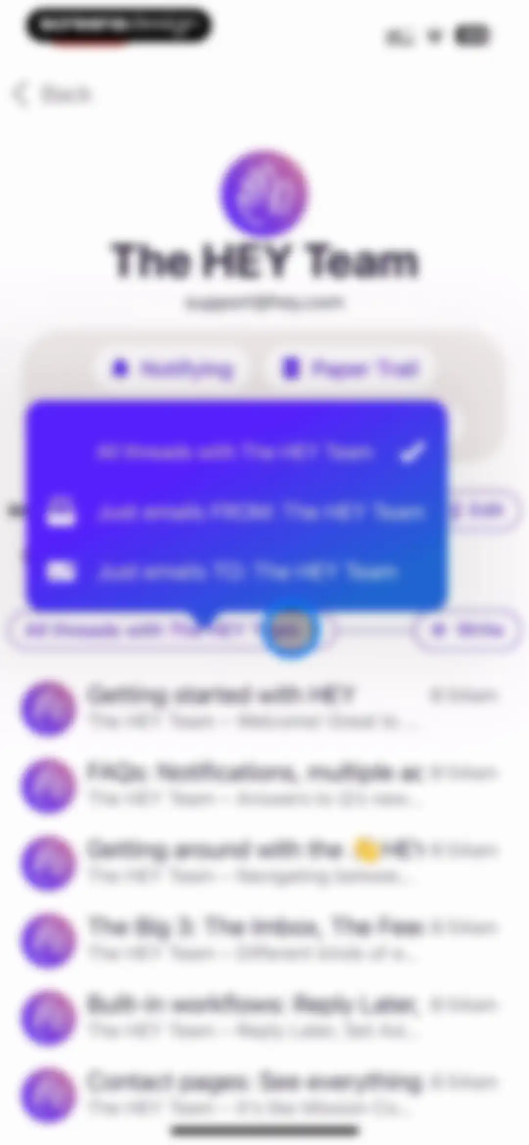 HEY Email screen 28