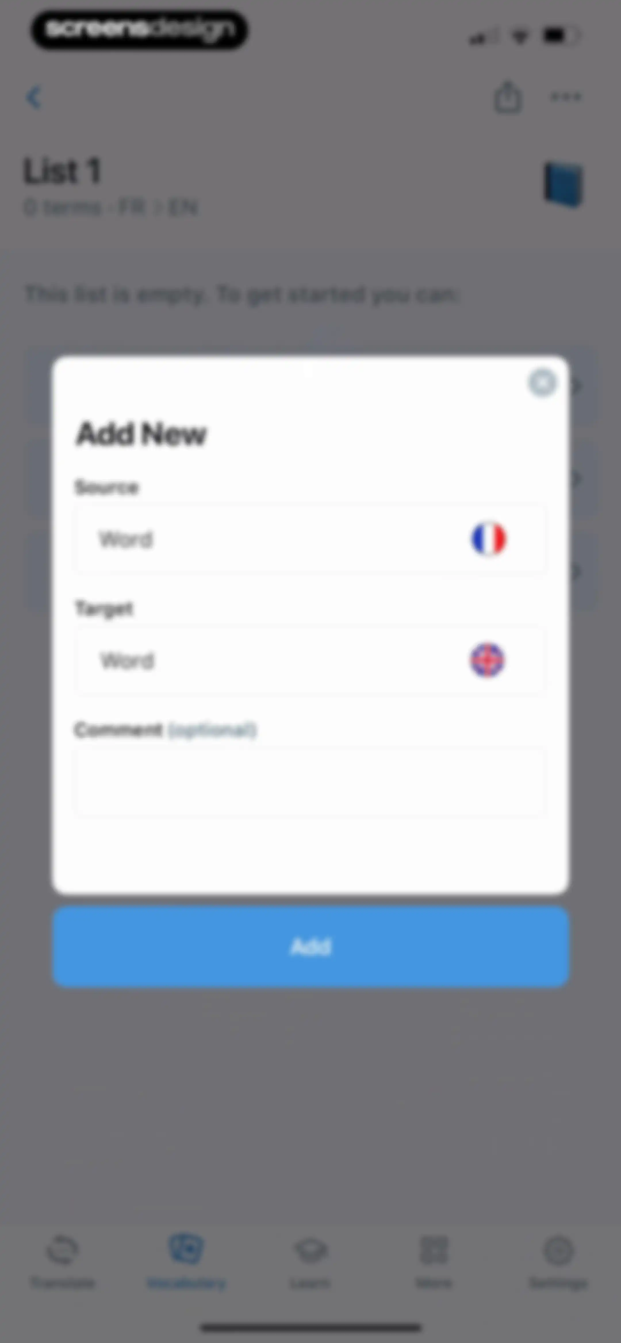 Reverso translate and learn screen 92