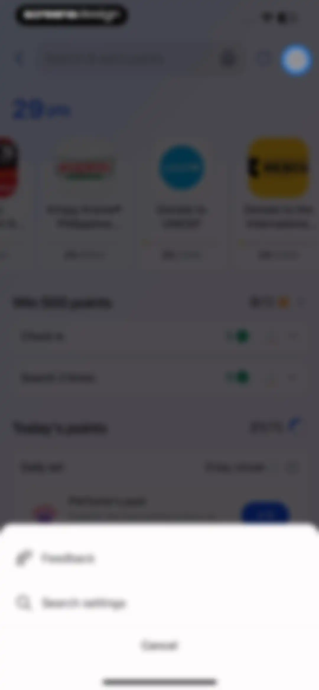 Microsoft Bing Search screen 223