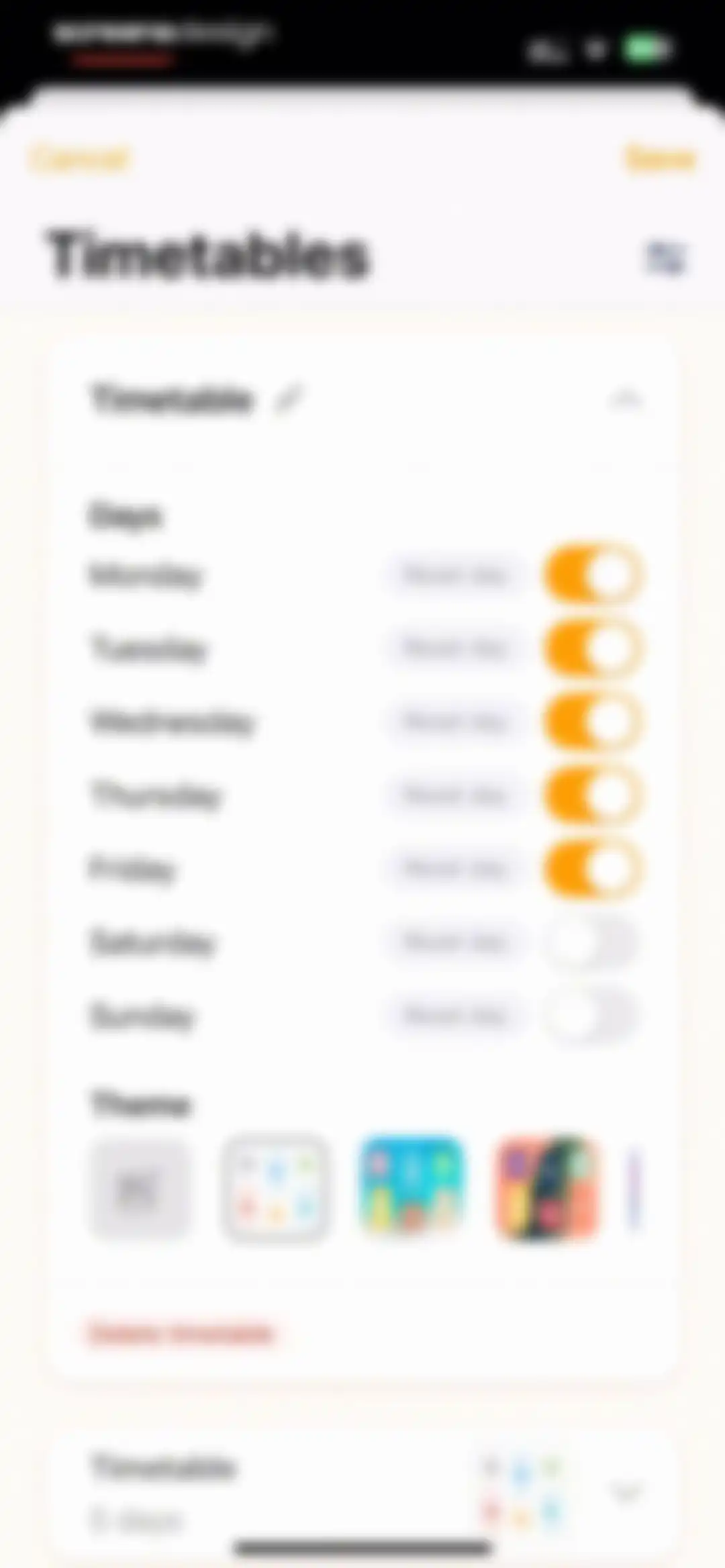My Timetable - Quick & Simple screen 27