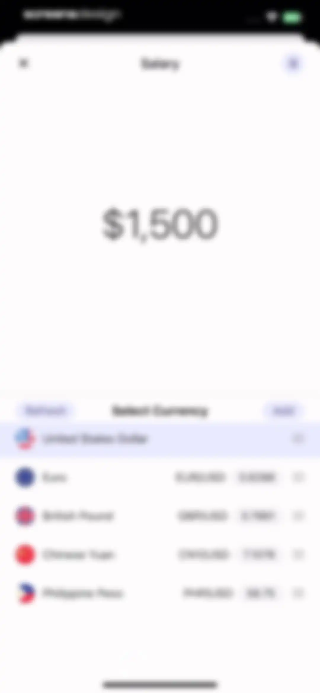 Budget app - spending tracker screen 17