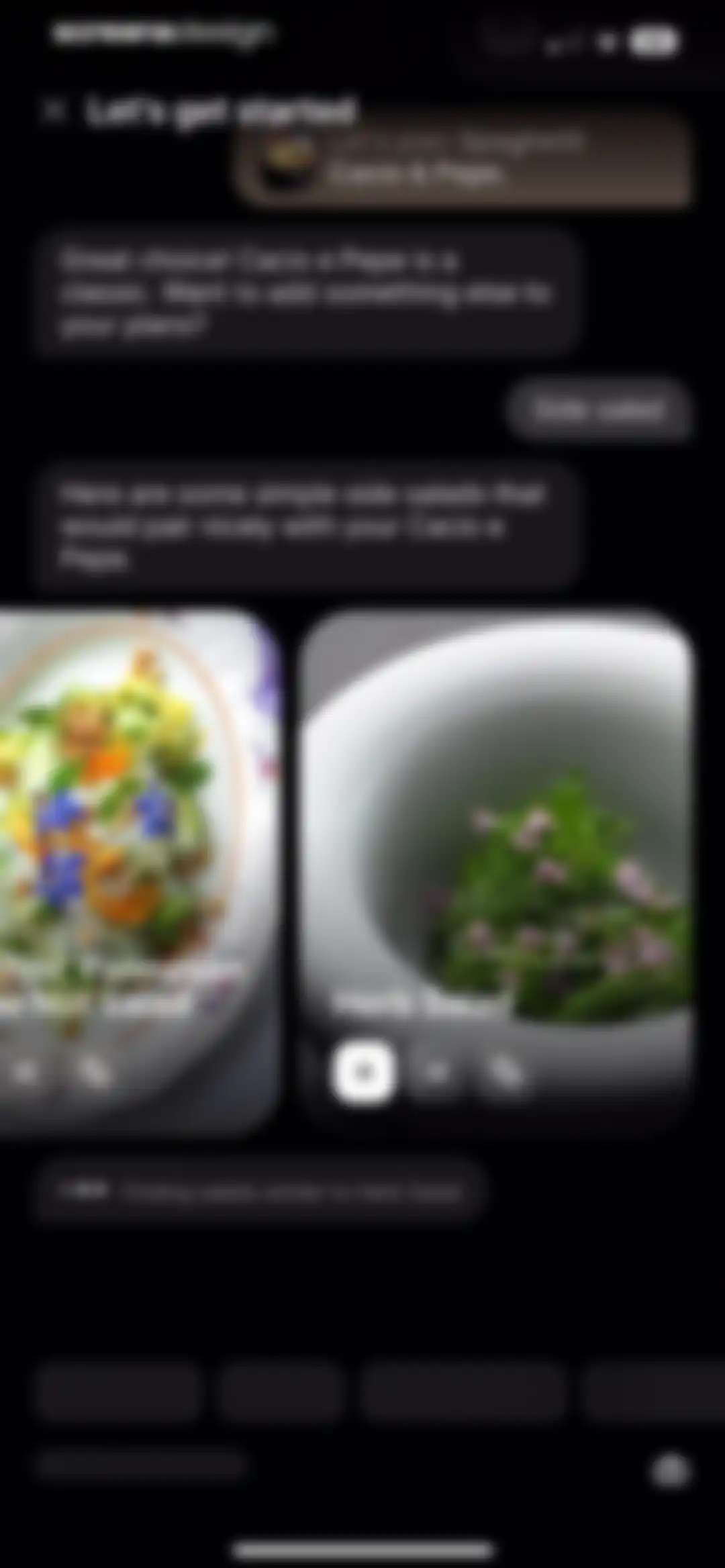 CREME: Create Memorable Meals screen 17