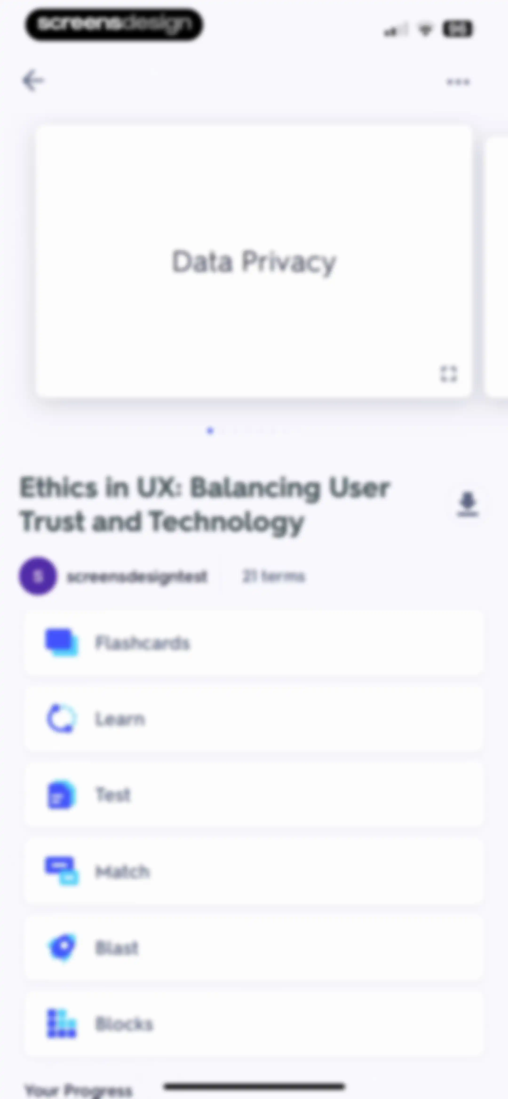 Quizlet: More than Flashcards screen 84