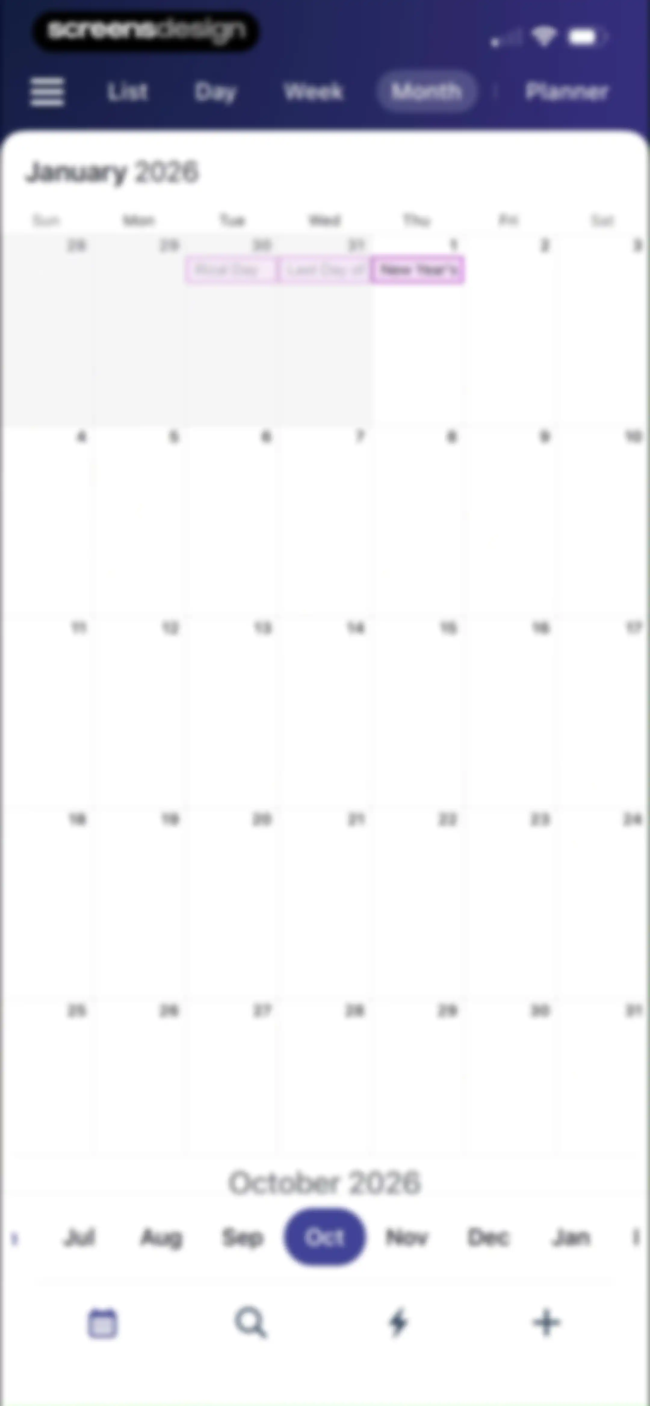 Calendars: Schedule Planner screen 69
