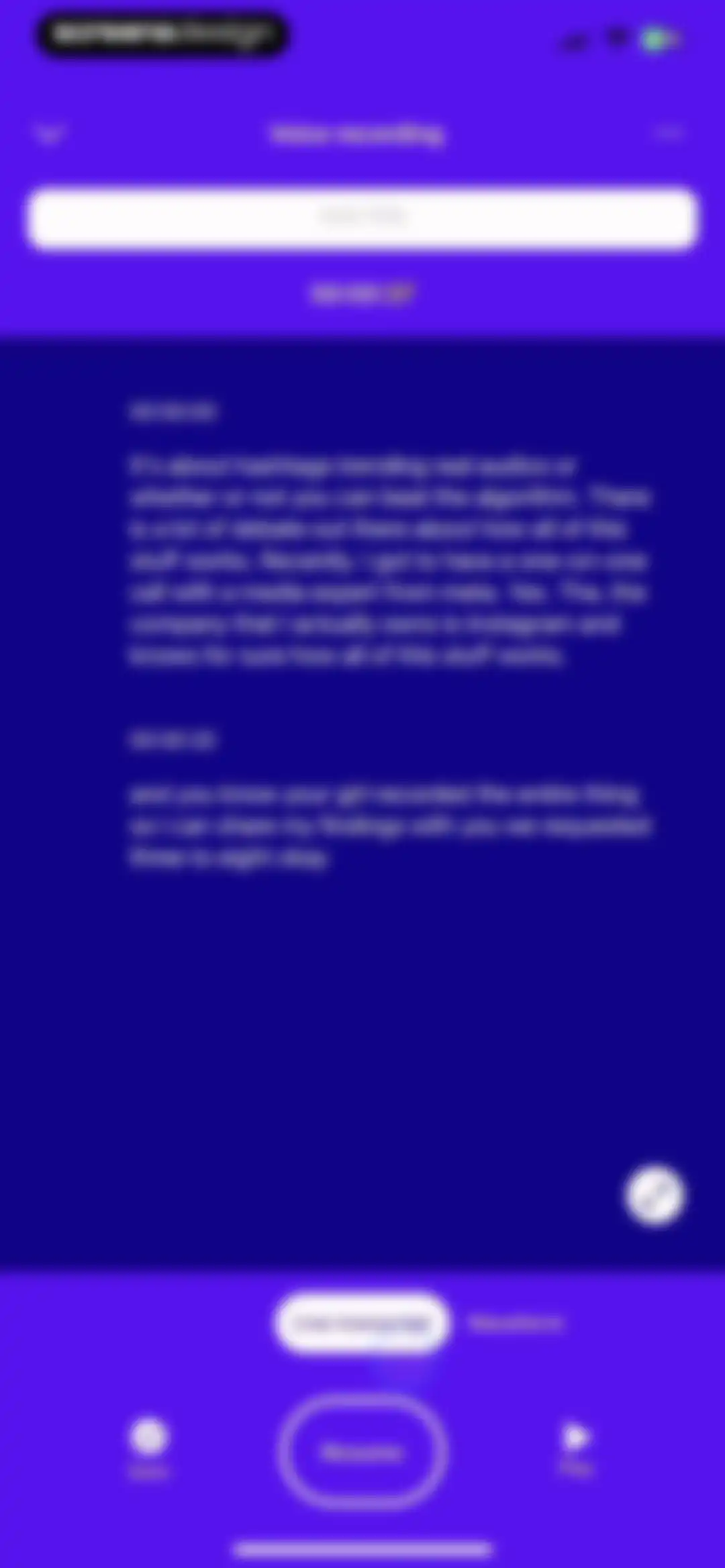 Rev: Record & Transcribe screen 7