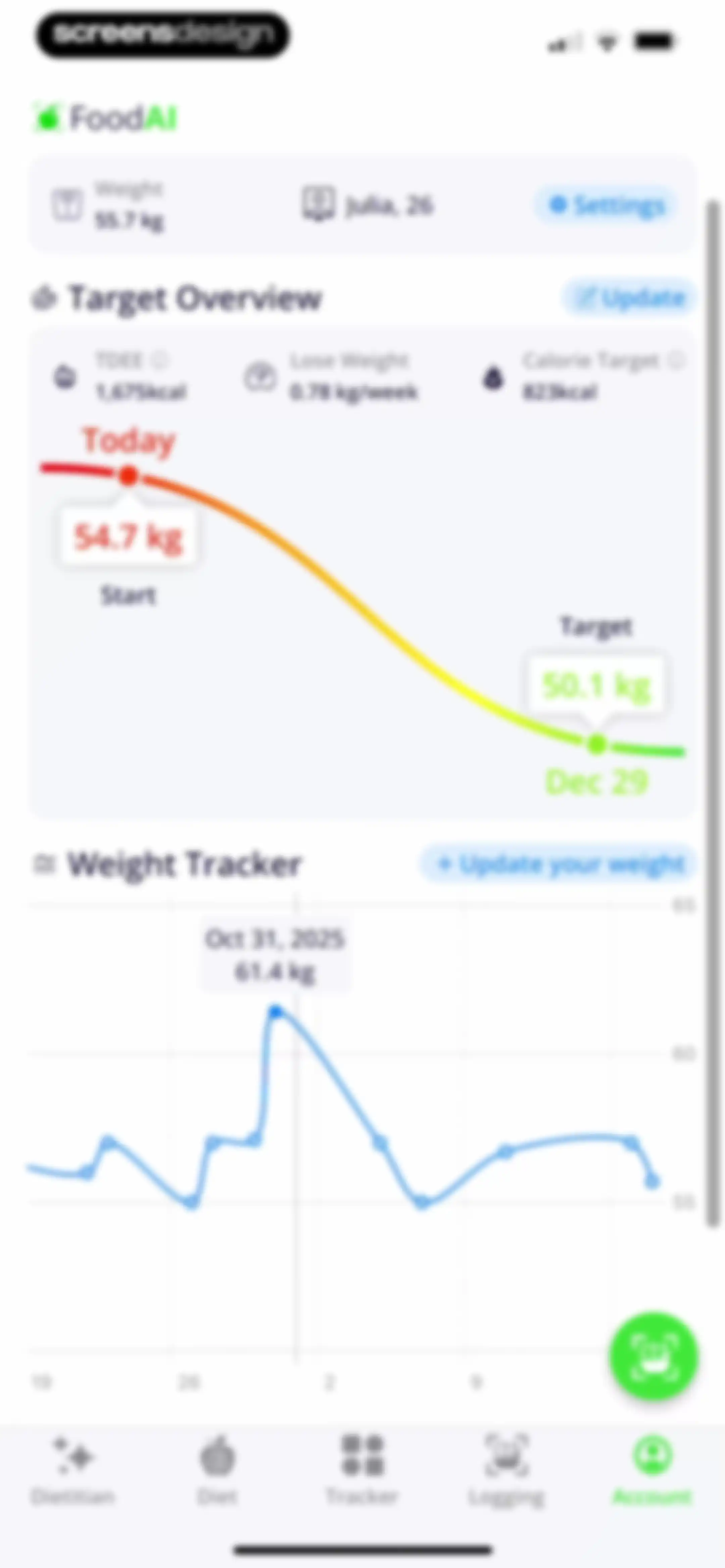 Calorie Tracker・Diet: Food AI screen 115