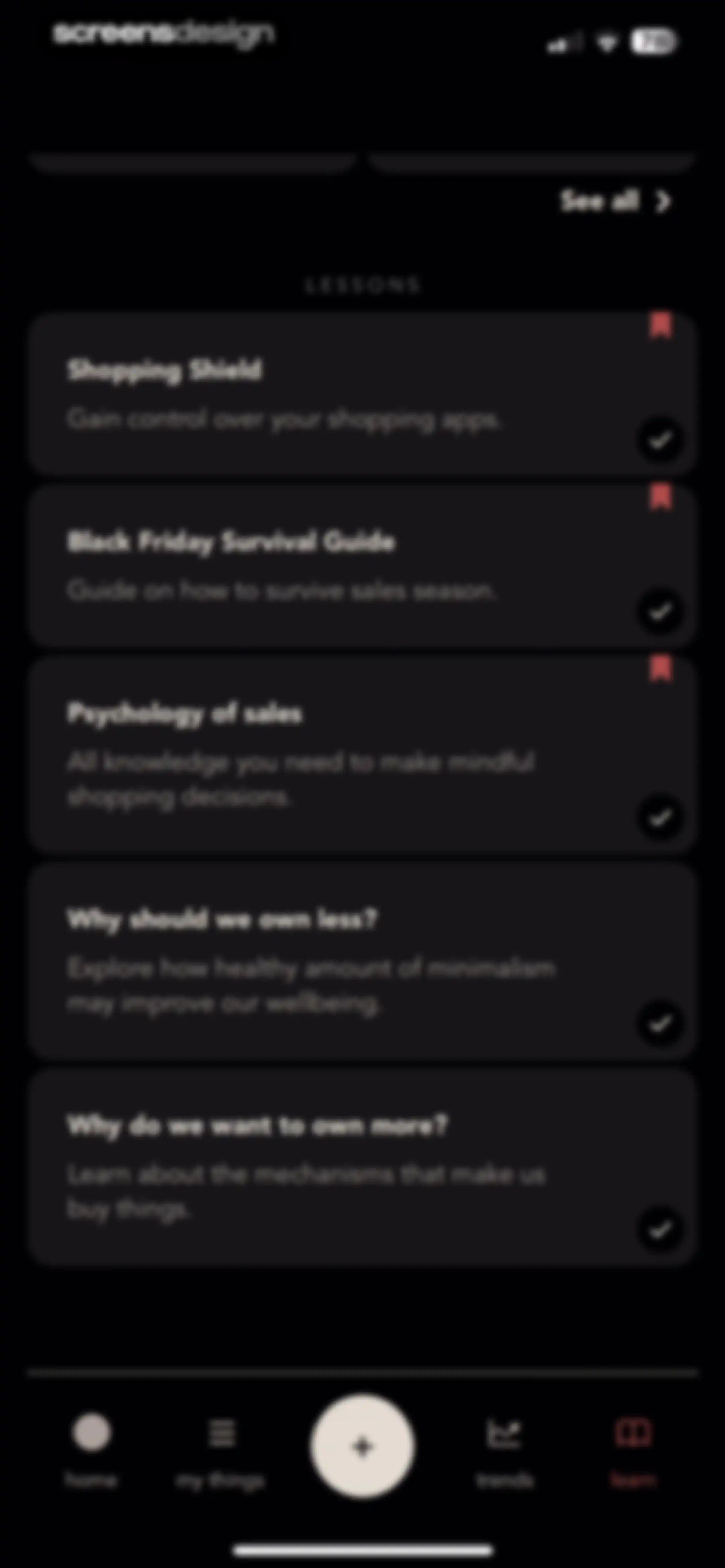 bless. minimal shopping habits screen 109