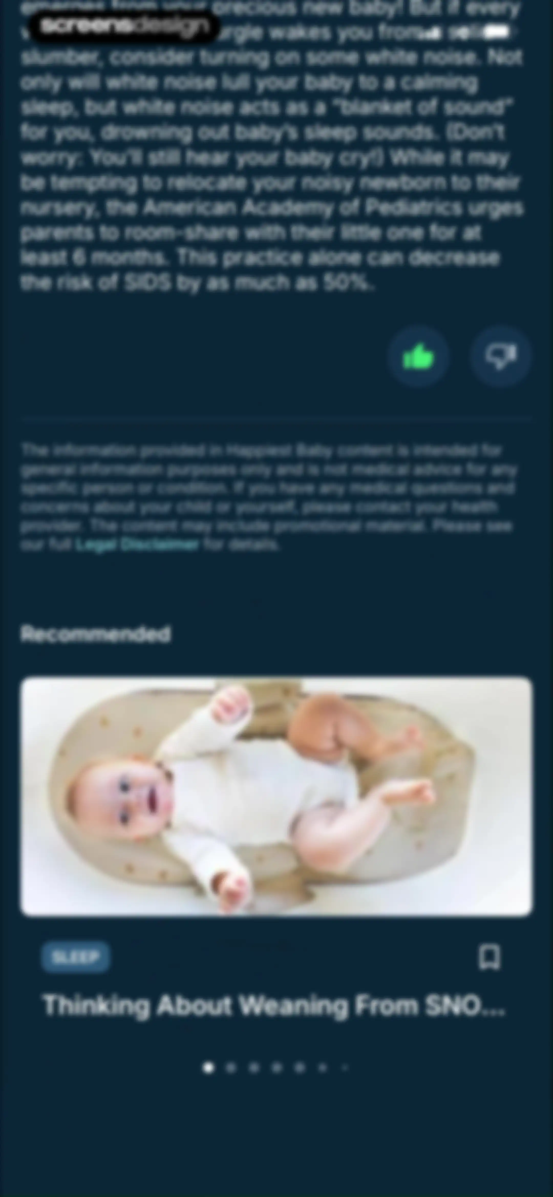 Happiest Baby, makers of SNOO screen 58