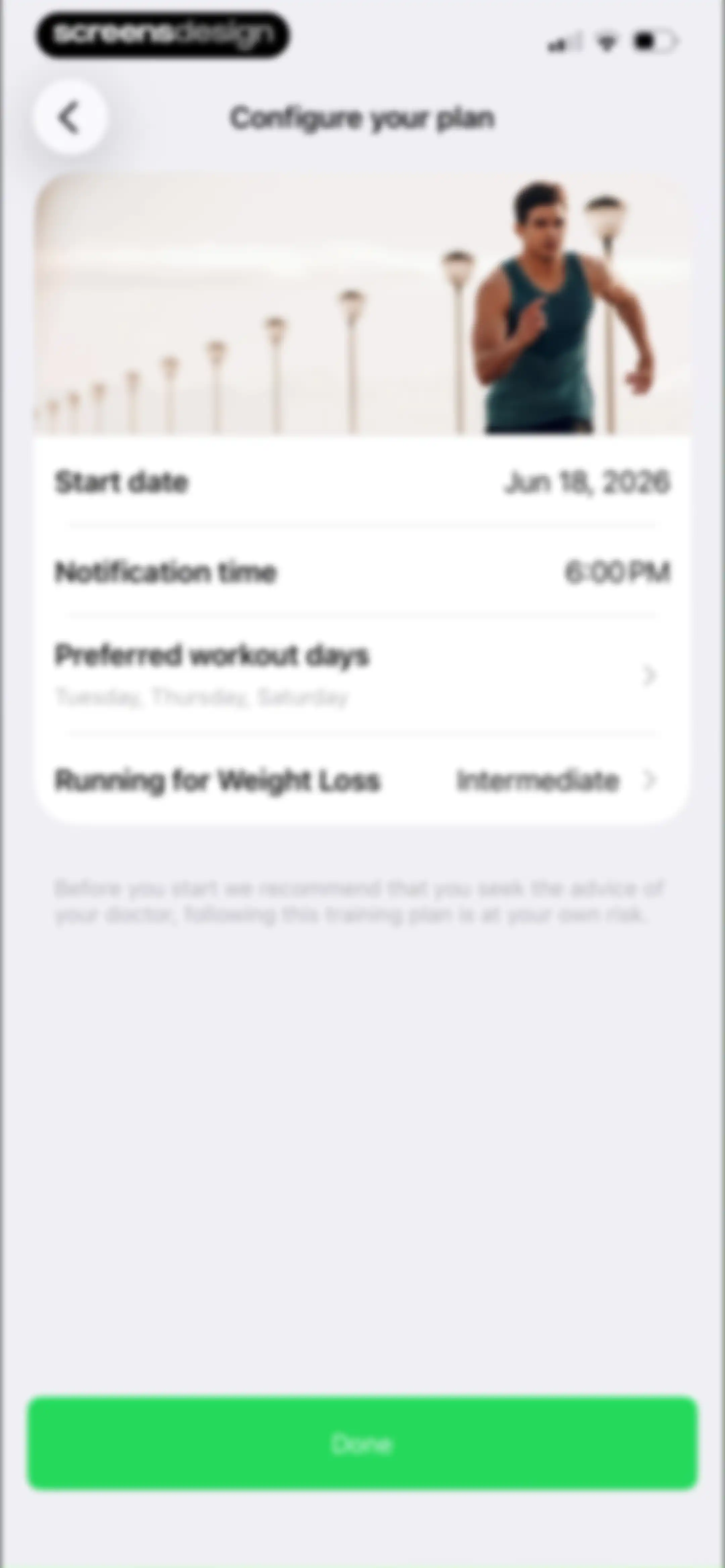 Running Walking Tracker Goals screen 67