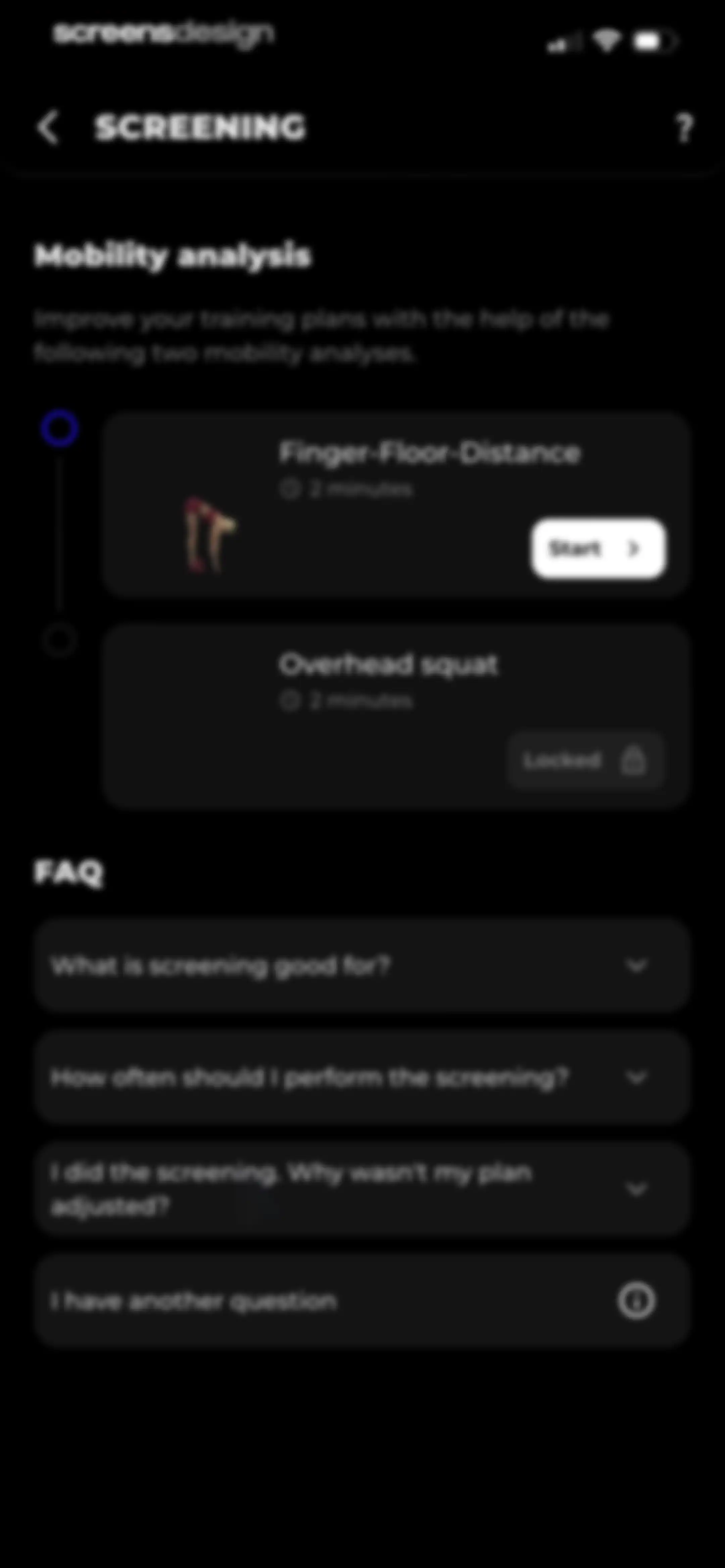 MCI - Personal Training AI screen 125
