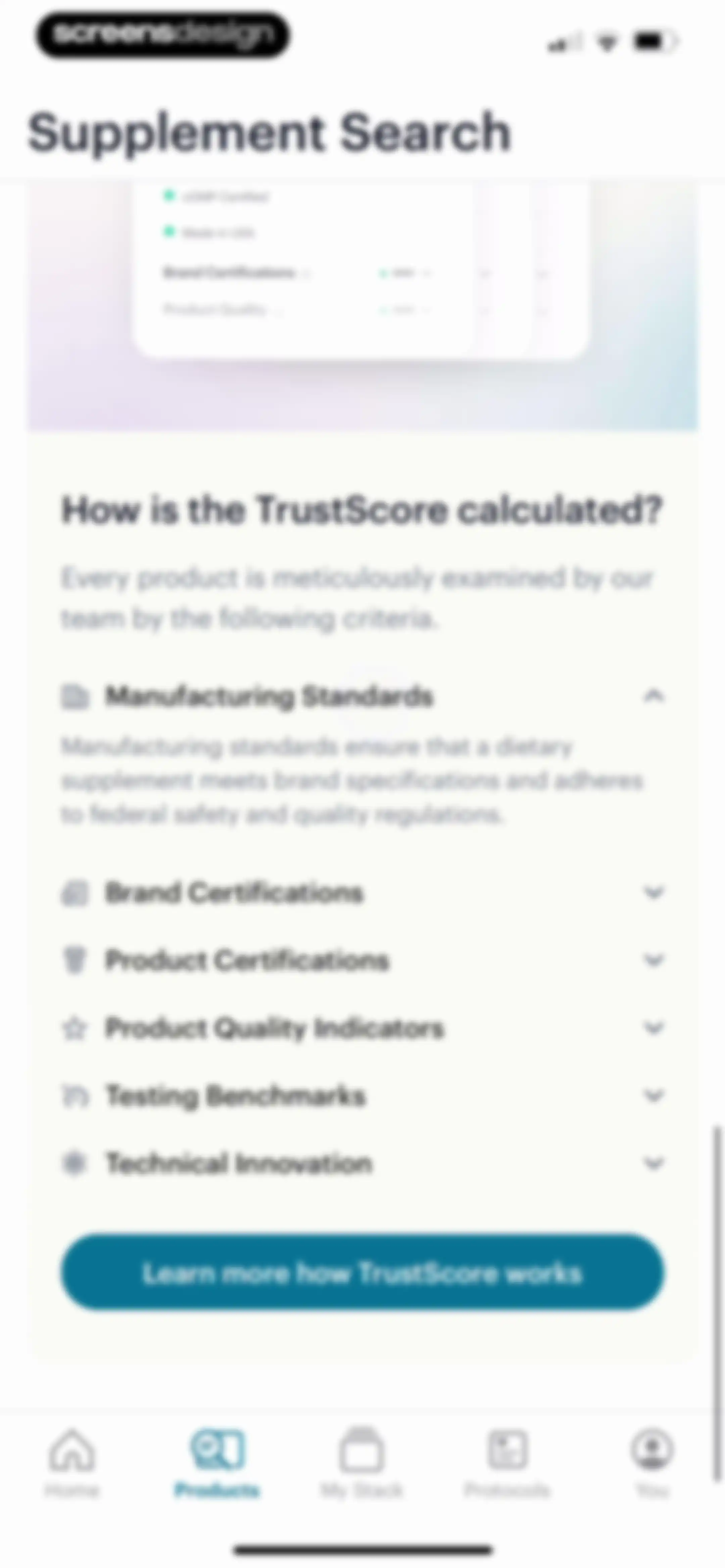 SuppCo: Supplement Scanner screen 152
