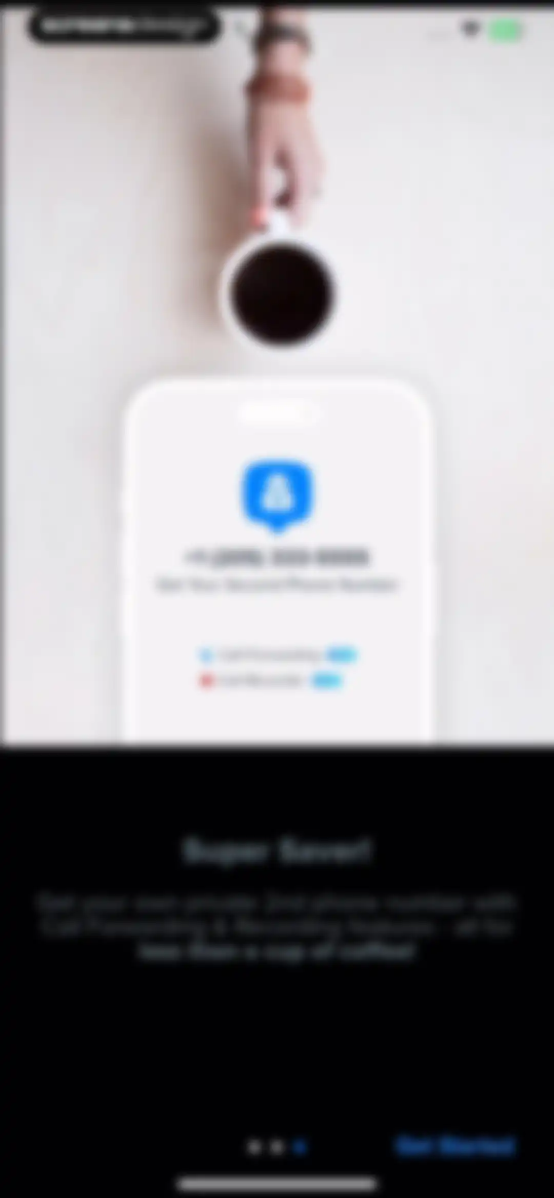 Second Phone Number' screen 4