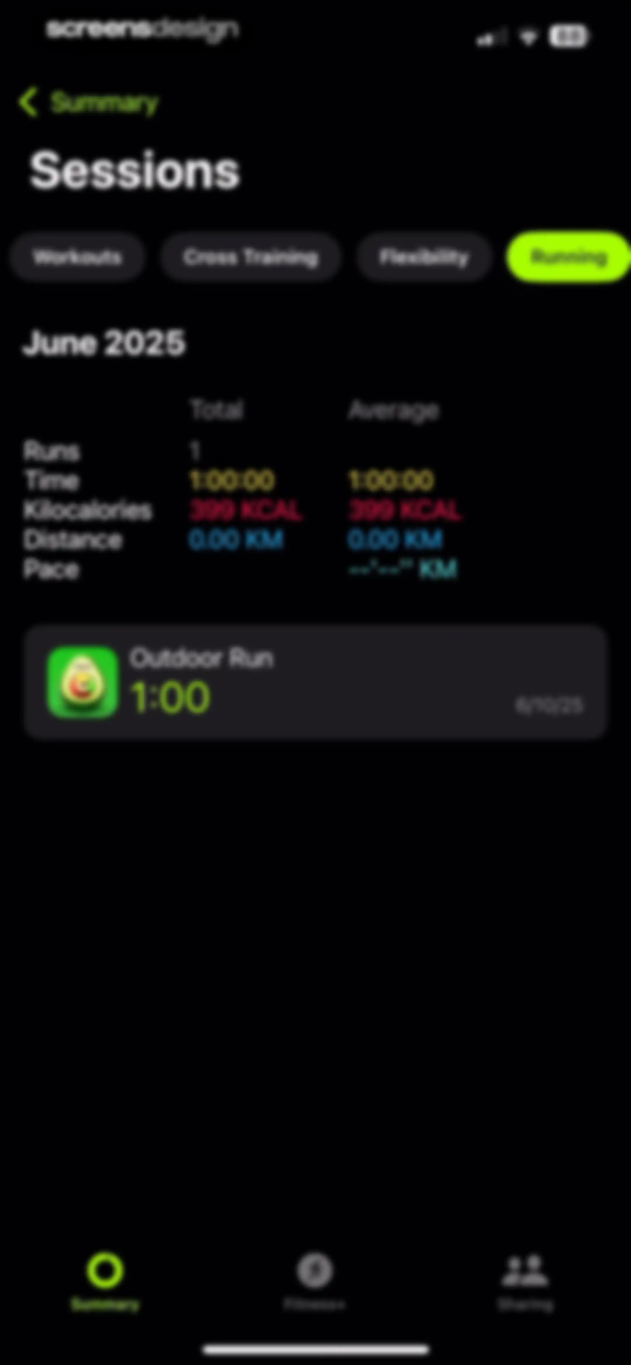 Apple Fitness screen 47