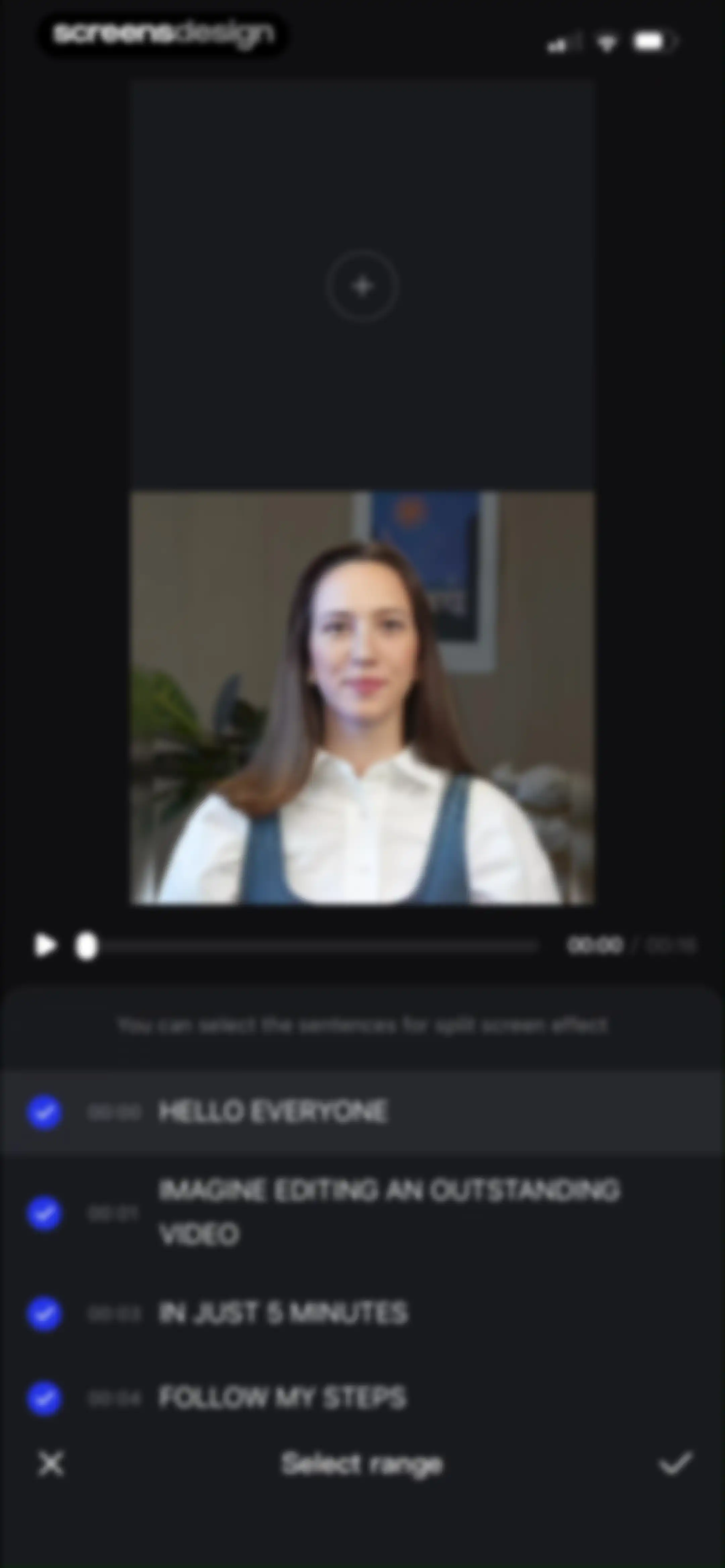 Vmake Labs: create viral video screen 110