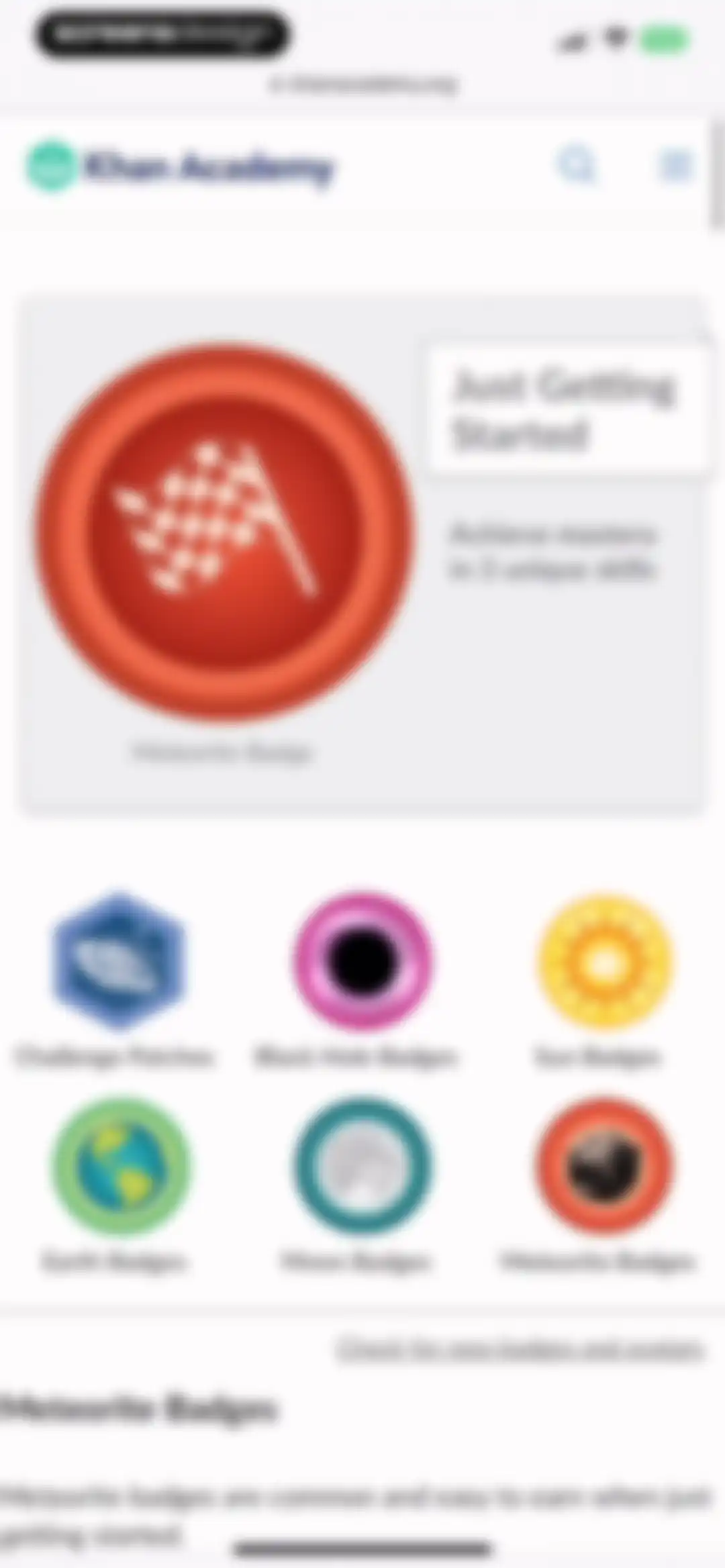 Khan Academy screen 90