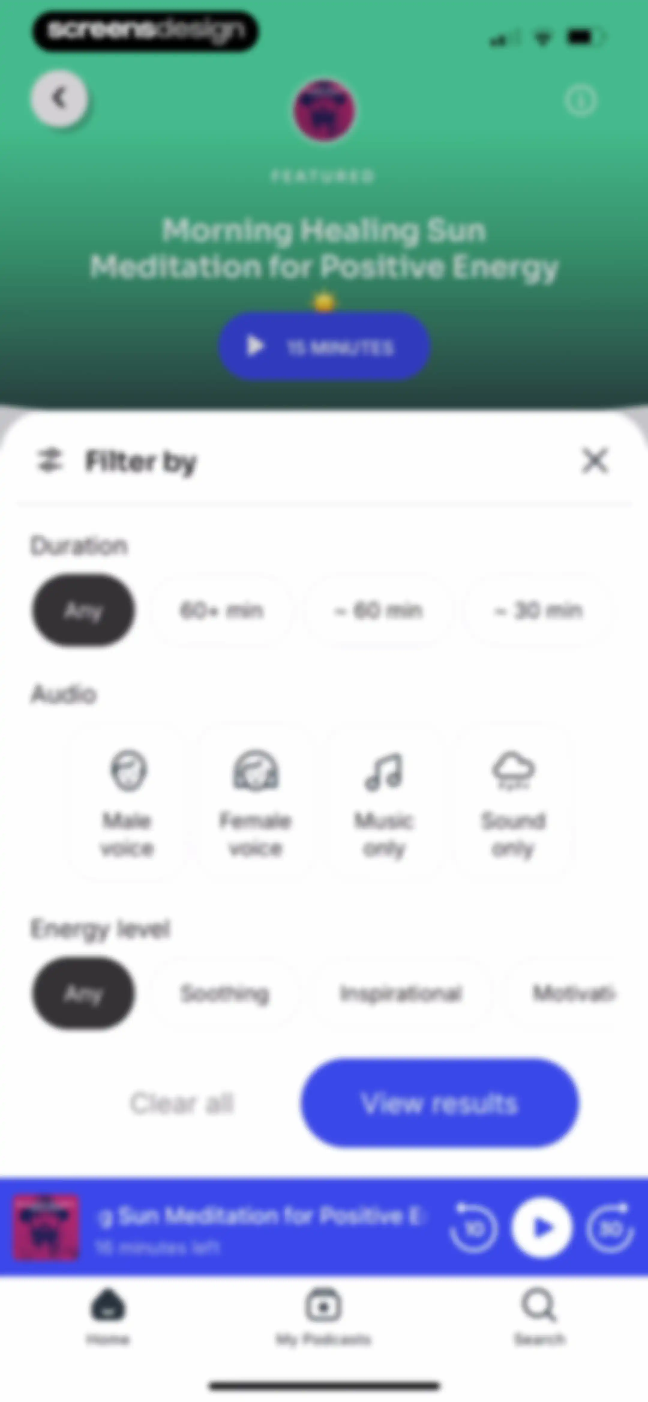 Podcast App screen 50