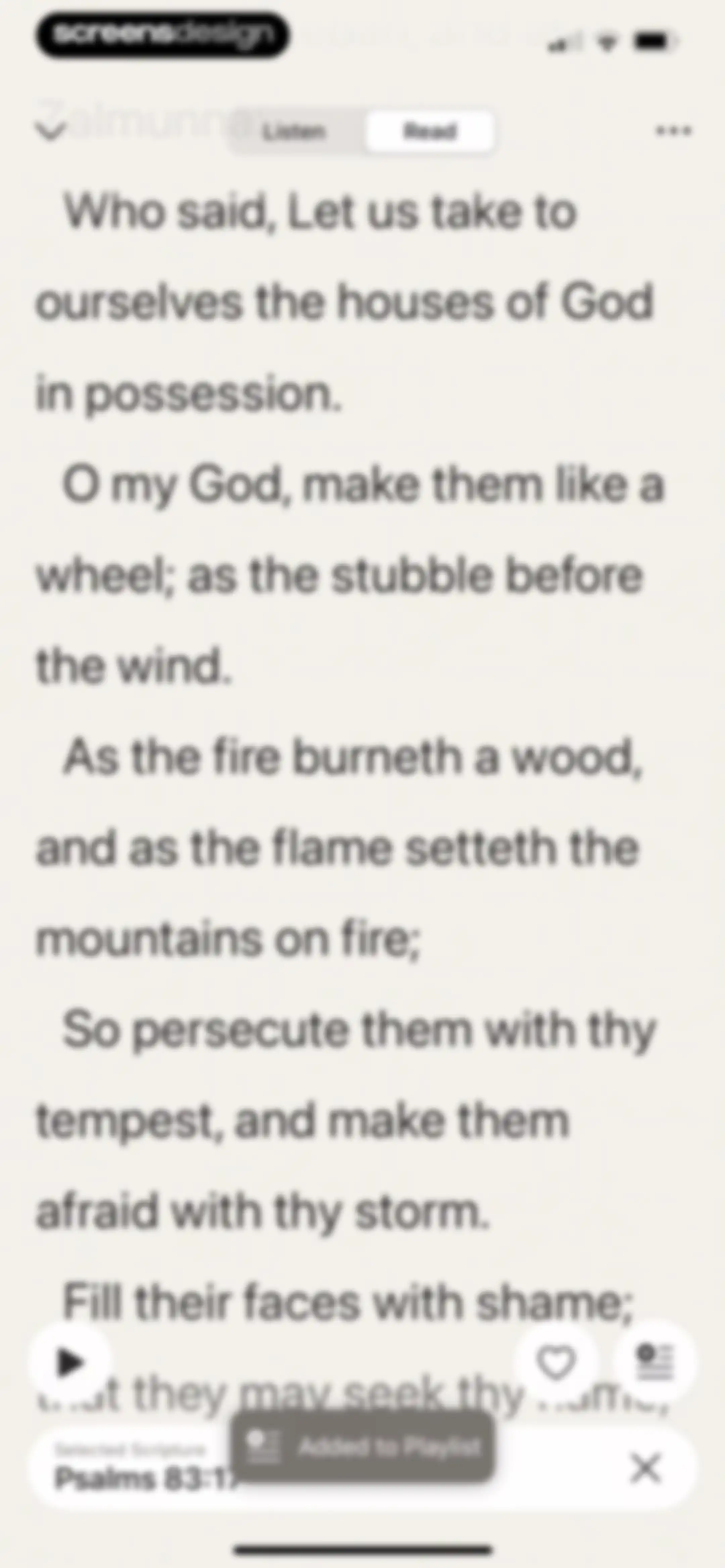 Dwell: Audio Bible screen 51