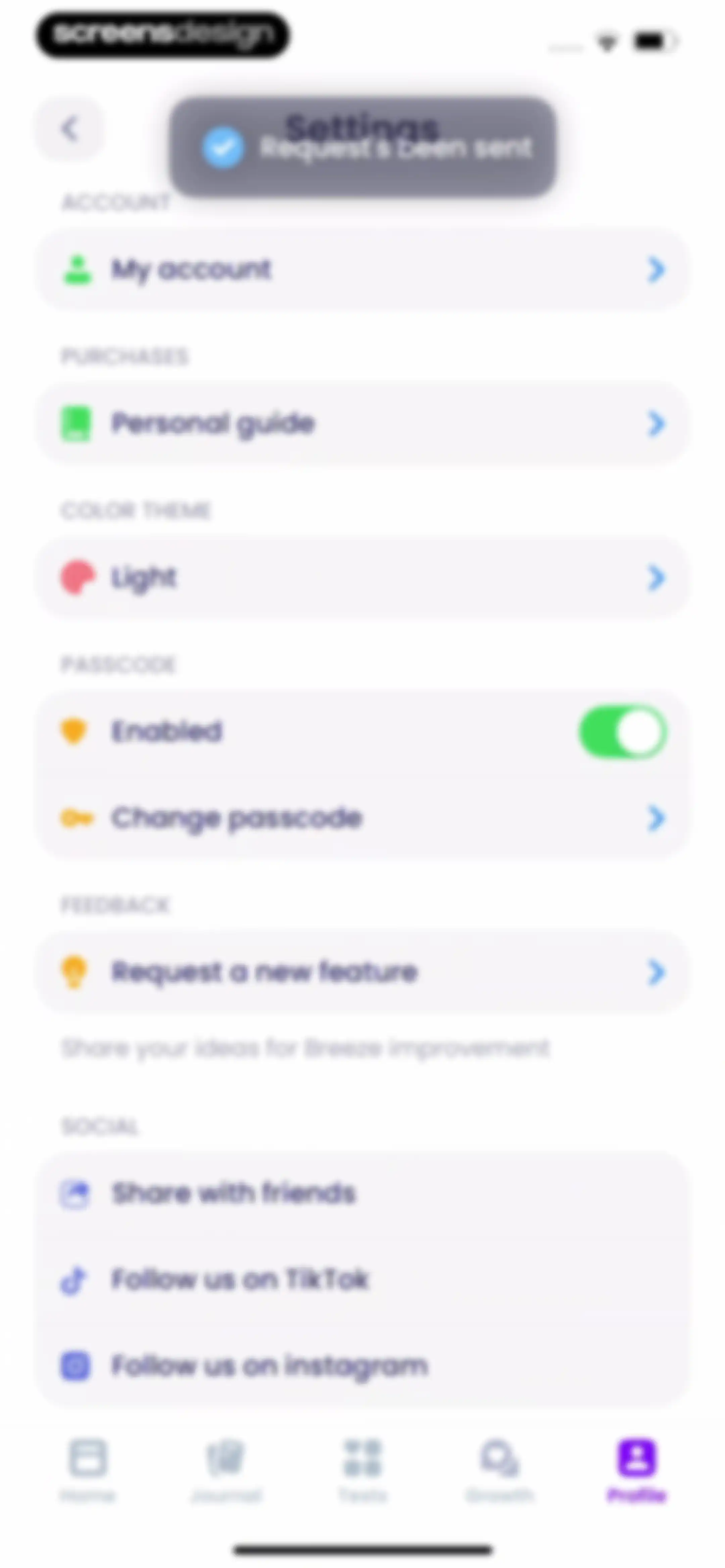 Breeze: Start Self-Discovery screen 124
