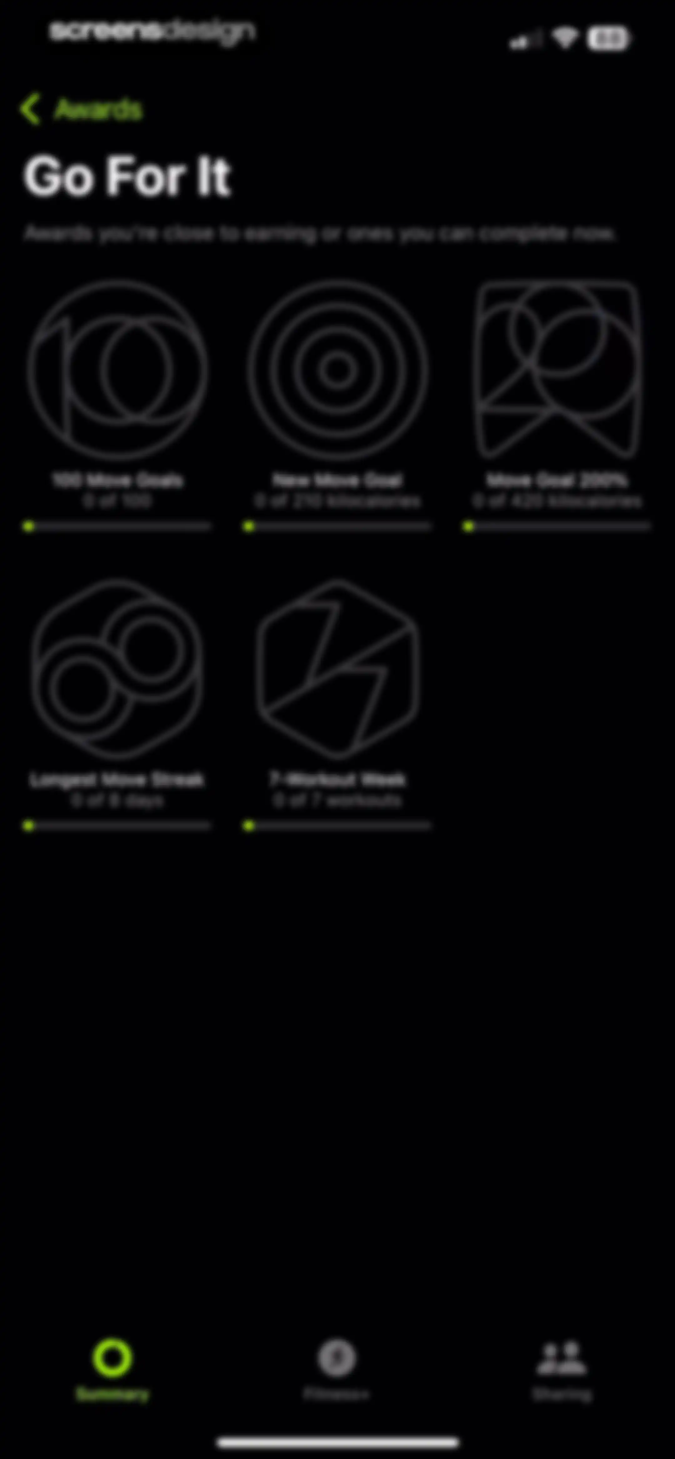 Apple Fitness screen 58