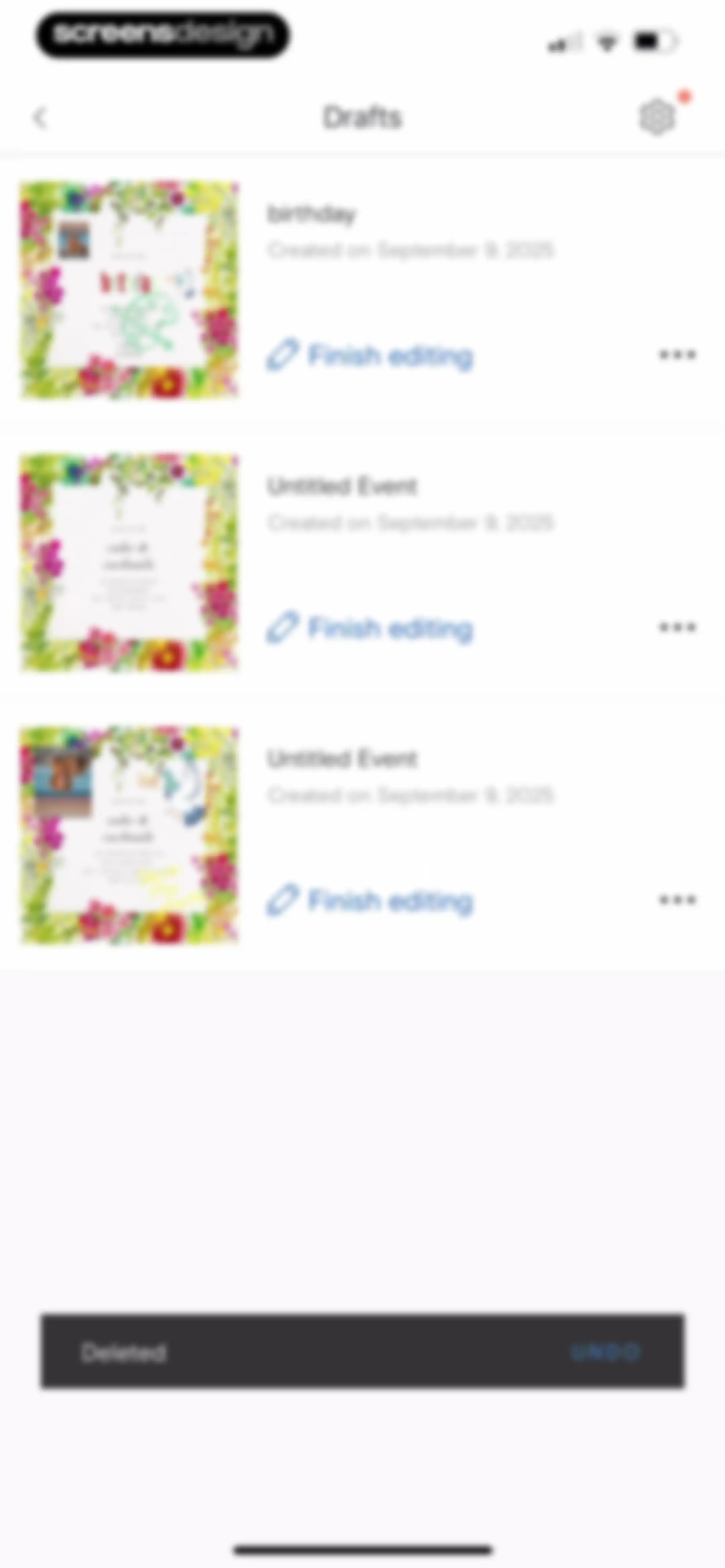 Paperless Post: Invitations screen 124