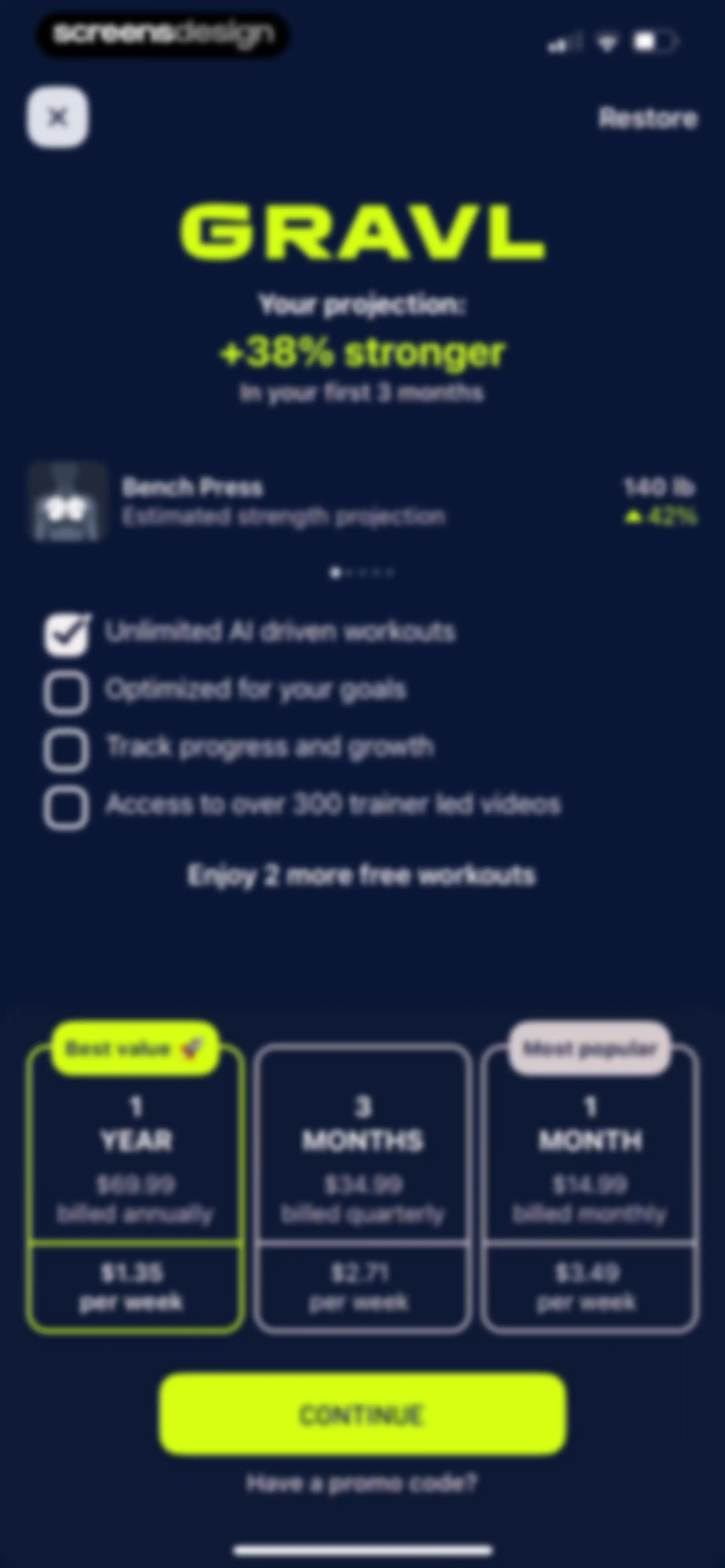 Personal Trainer: Gravl screen 142